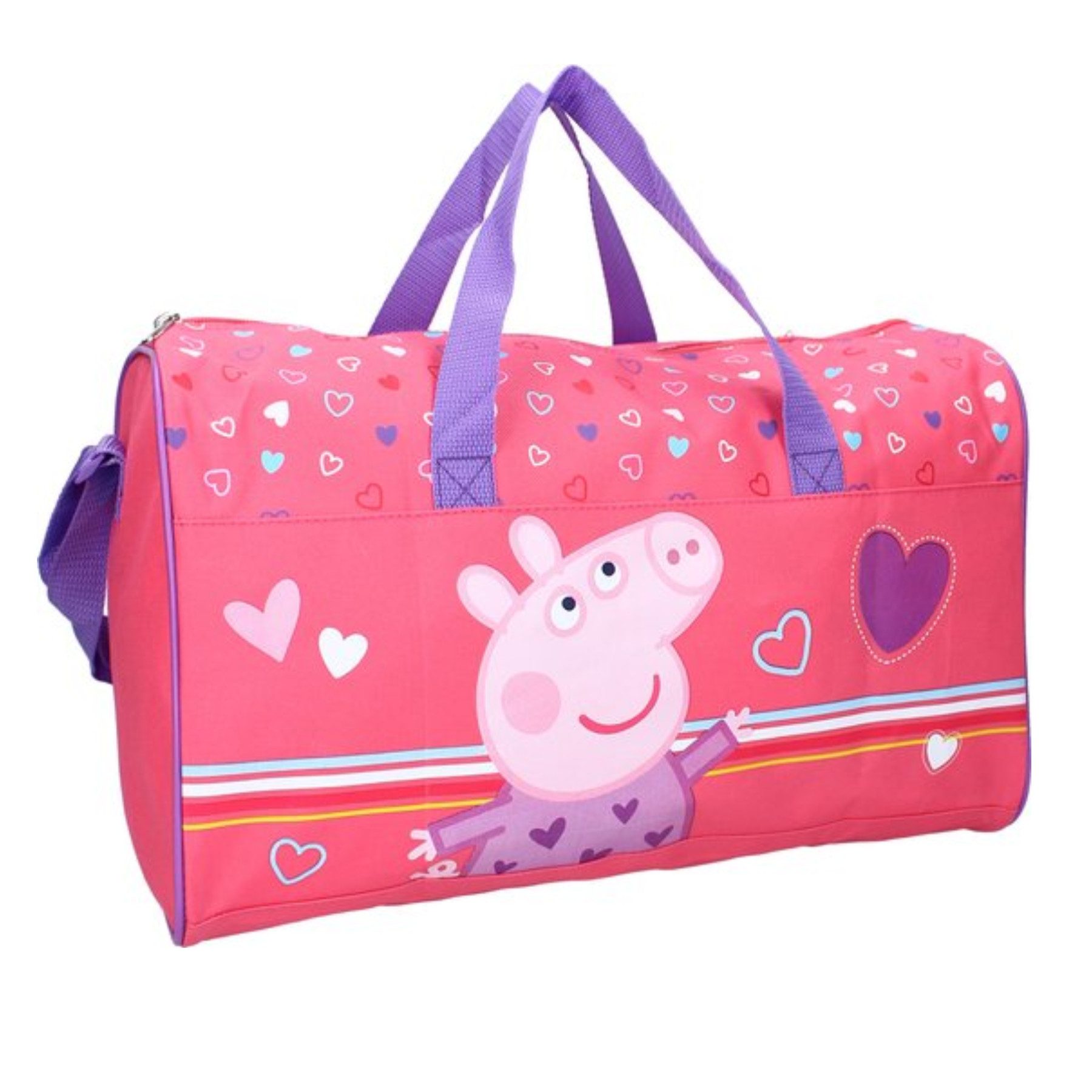 Peppa Pig Sporttasche Freizeittasche für Schule Sport und Ausflüge 40 × 19 × 24 cm