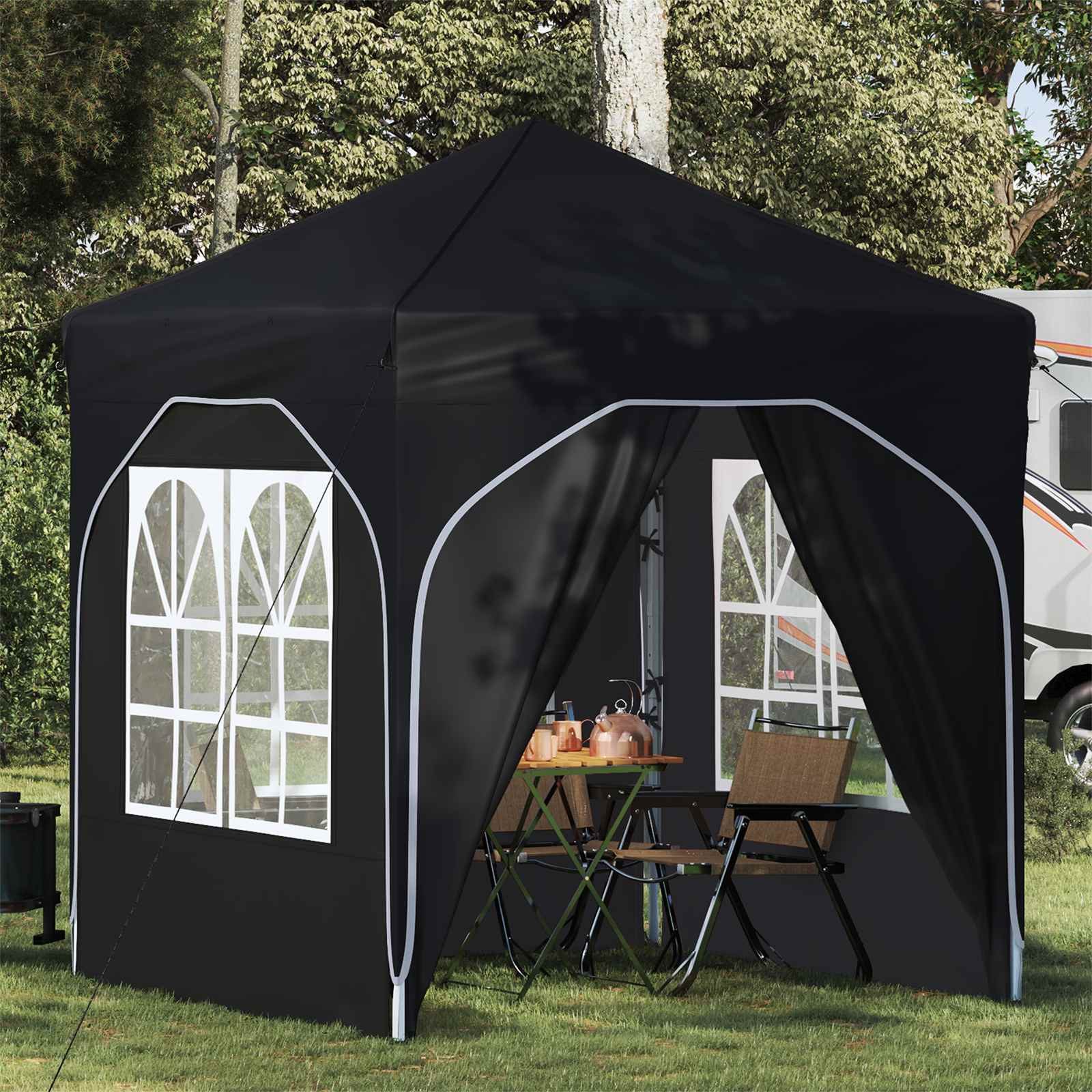 vidaXL Partyzelt Pop-up Partyzelt 192 x 192 x 245 cm Antrazit