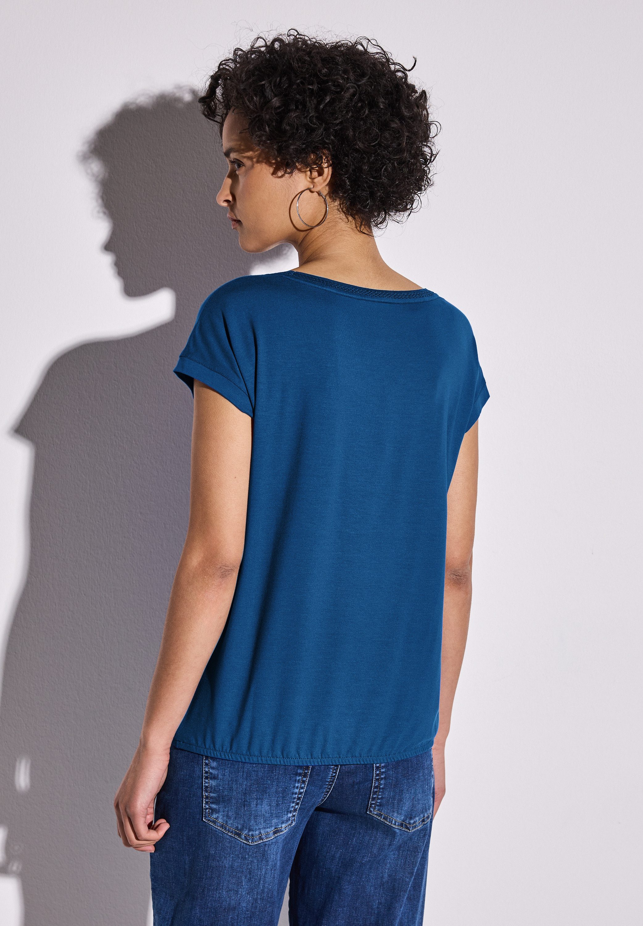 STREET ONE T-Shirt mit U-Boot-Ausschnitt