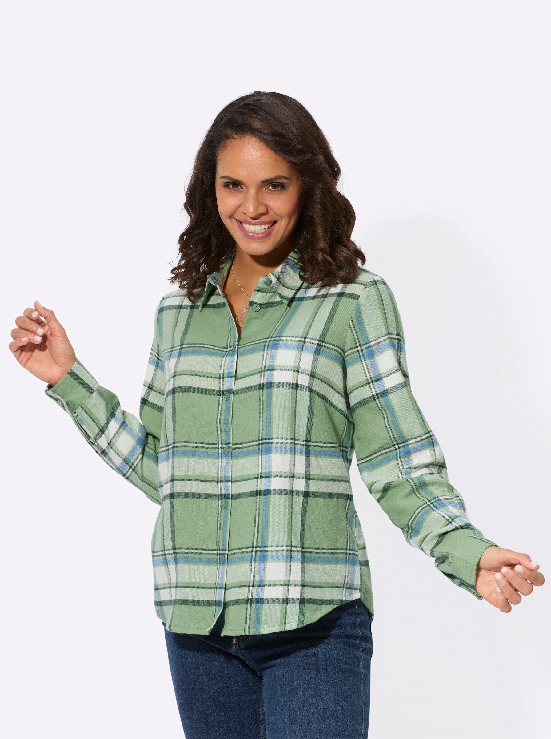 Klassische Bluse Flanellbluse