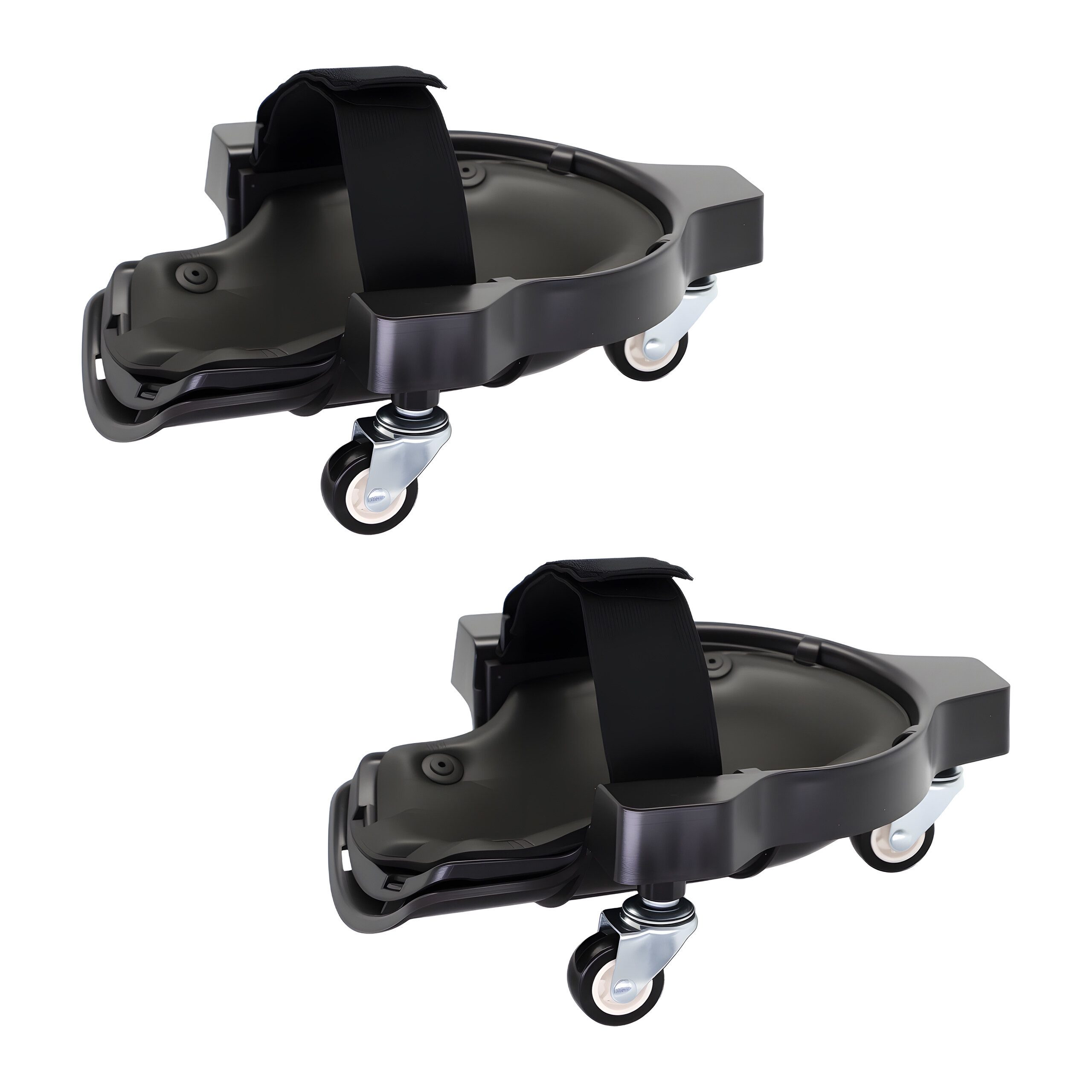 relaxdays Knieschutz Knieschoner auf Rollen (2-tlg), schwarz