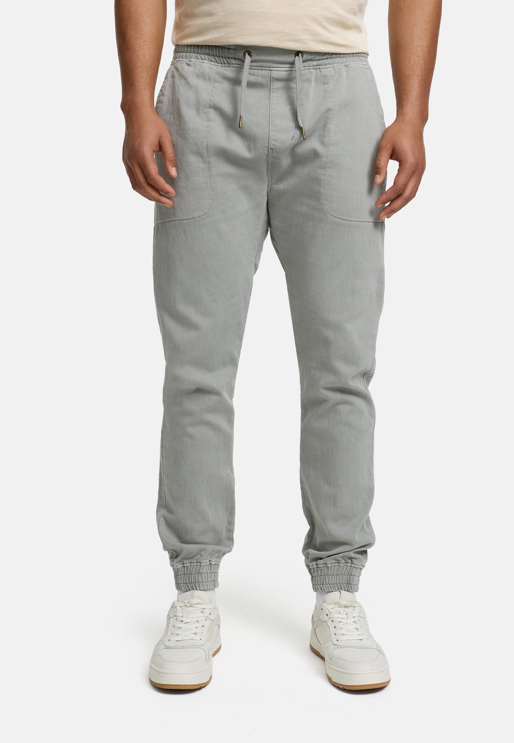 INDICODE Stoffhose Herren Nizar Herrenhose Freizeithose Männer mit elastischem Bund und Kordelzug