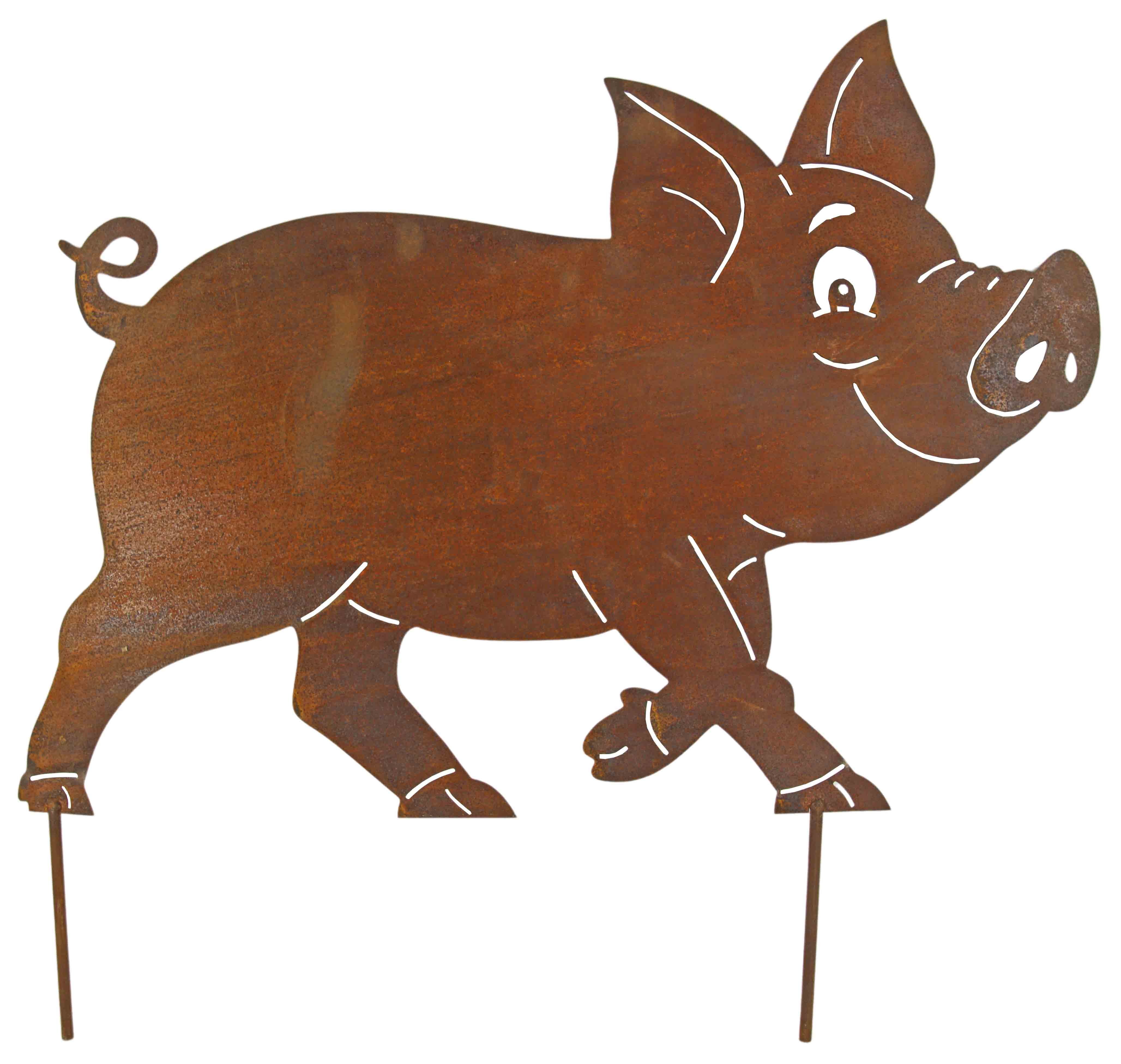 Gartenstecker Beetstecker Schwein l