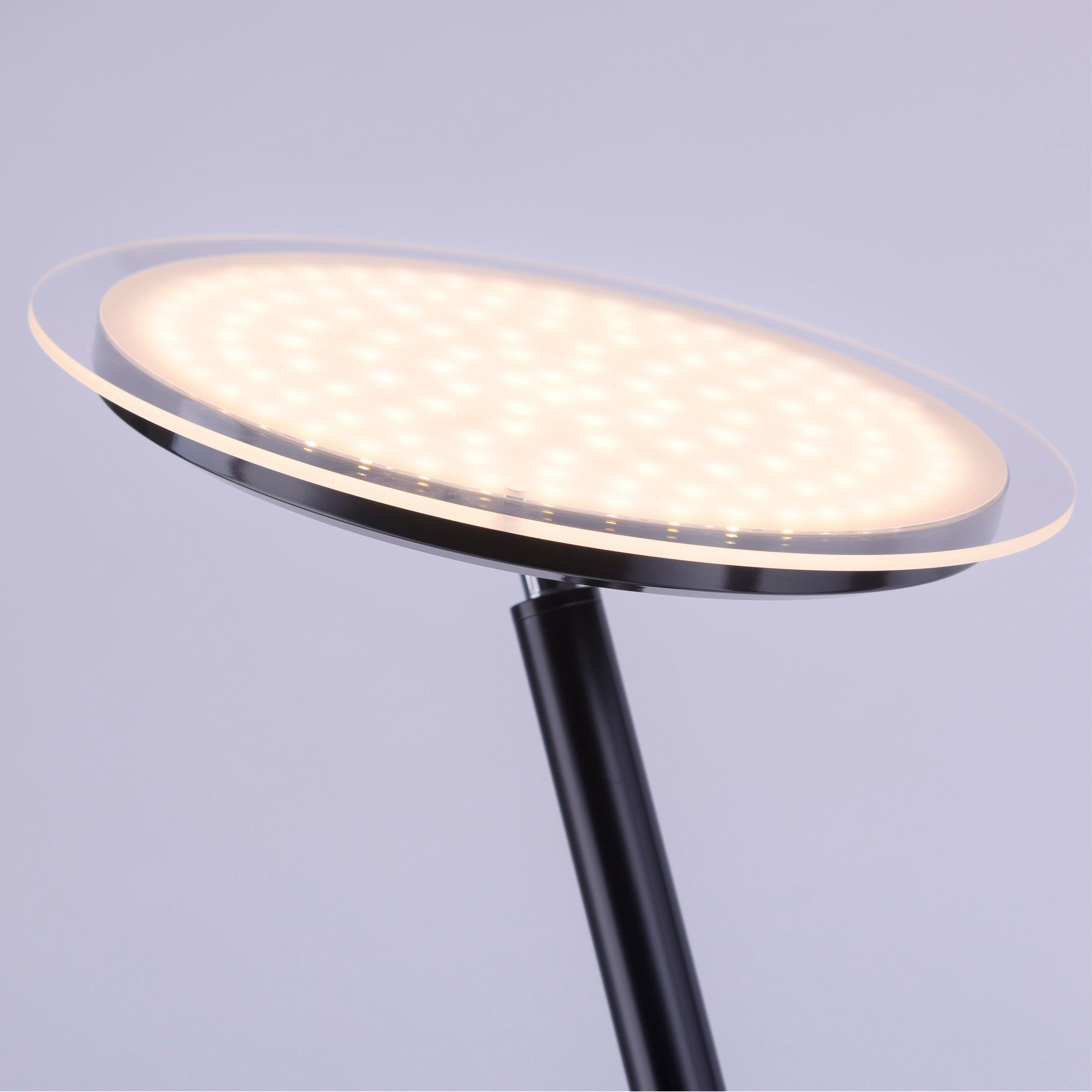 SellTec LED Deckenfluter »Fluter rund«, dimmbar über Touchdimmer,  1xLED-Board / 22 Watt, warmweiß, schwarz, dimmbar über Touchdimmer,  platzsparend