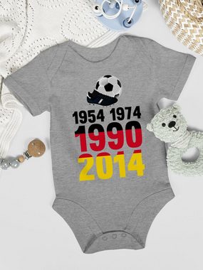 Shirtracer Shirtbody 1954, 1974, 1990, 2014 - WM 2022 Weltmeister Deutschland 2024 Fussball EM Fanartikel Baby