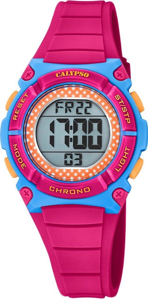 CALYPSO WATCHES Digitaluhr Calypso Kinder Uhr K5756/6 Kunststoff PU, Kinder  Armbanduhr rund, Kunststoff, PUarmband pink, Fashion
