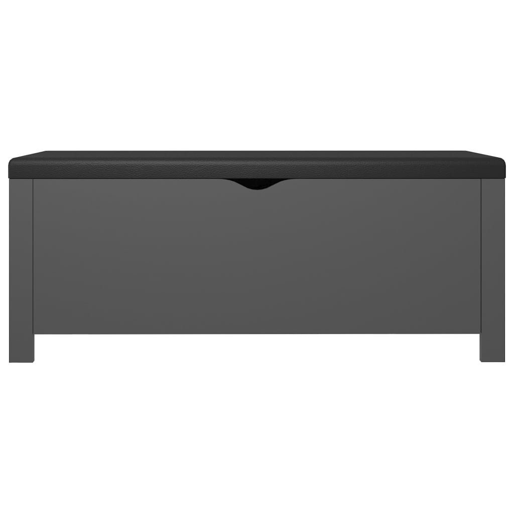 vidaXL Aufbewahrungsbox Sitzbank mit Stauraum (1 Kissen Grau 105x40x45cm St) Holzwerkstoff und