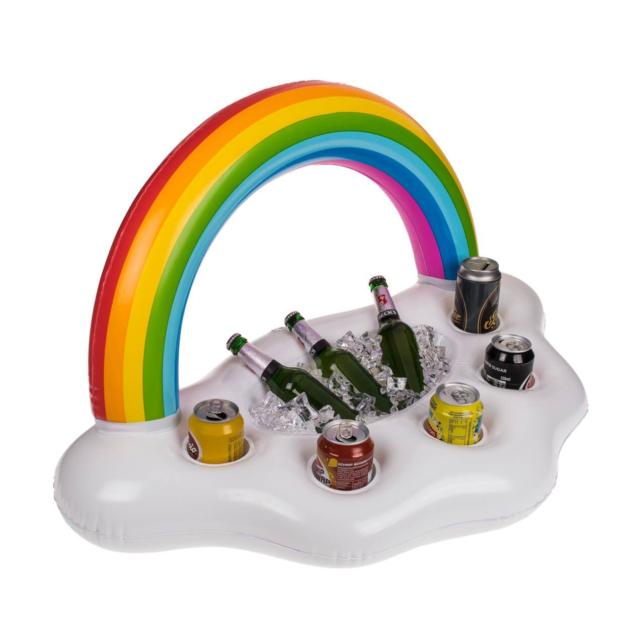 Out of the Blue Aufblasbares Partyzubehör Getränkehalter Regenbogen Pool Ba günstig online kaufen
