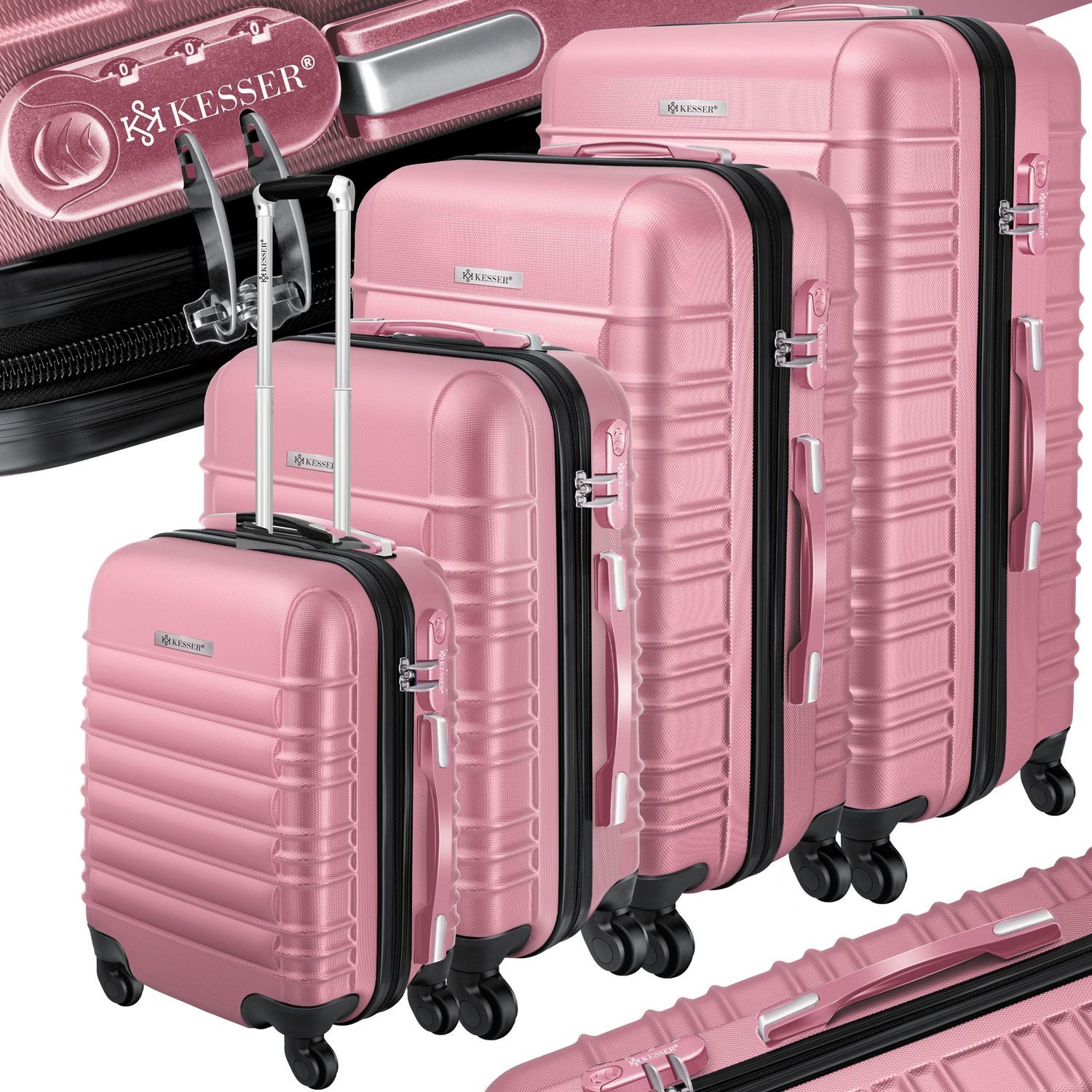 KESSER Kofferset, 4 Rollen, (4 tlg), günstig online kaufen