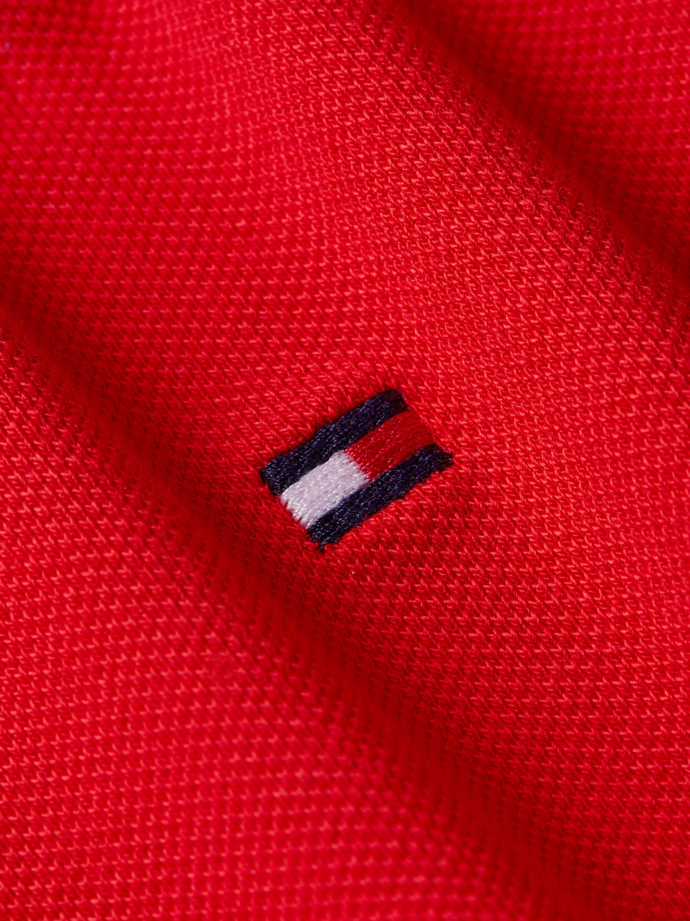 Tommy Hilfiger Hilfiger Tommy Poloshirt dezenter POLO SLIM 1985 PIQUE Logostickerei Fierce_Red SS mit