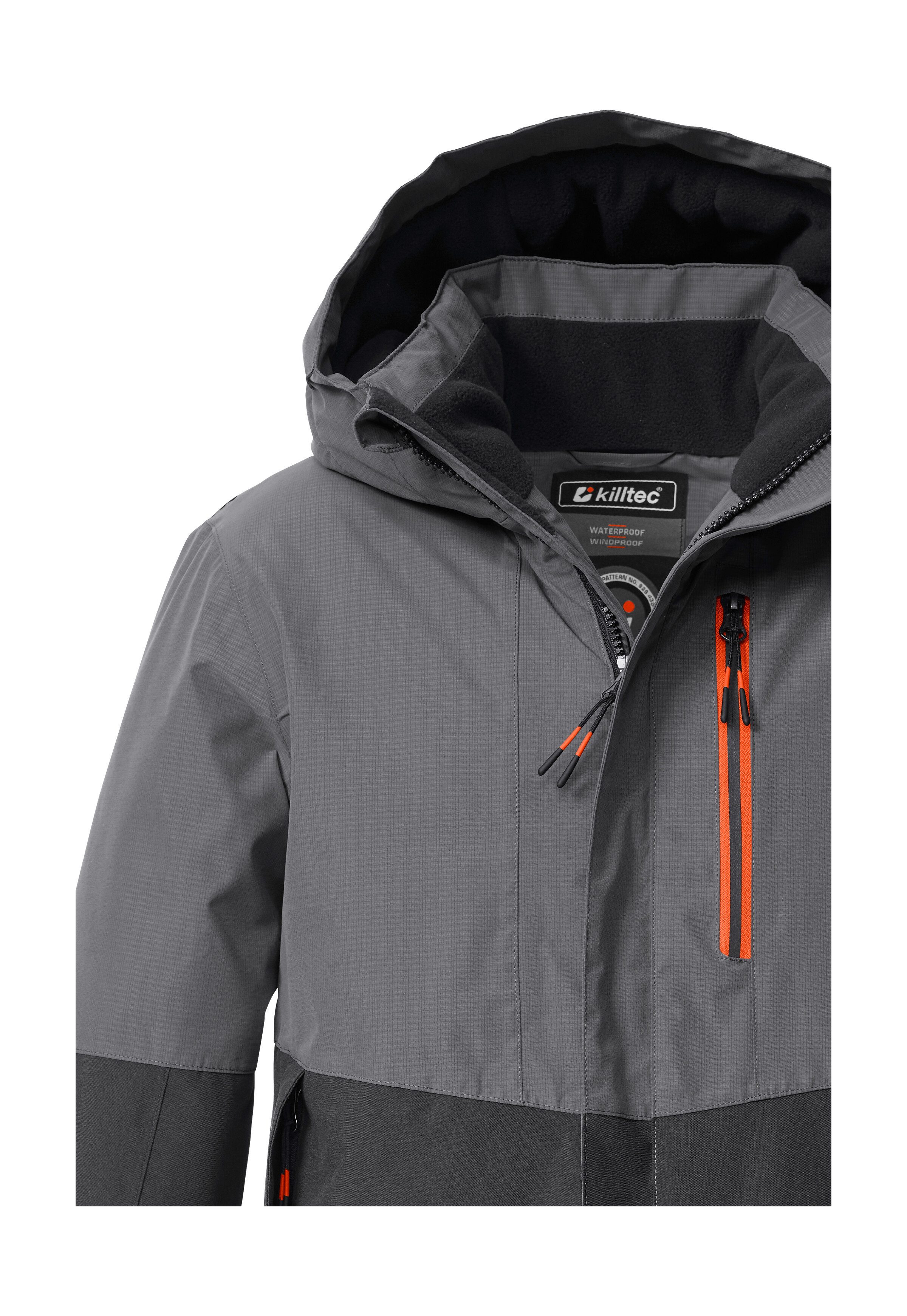 Killtec Funktionsjacke KOW 222 BYS JCKT Wind- u. wasserdichte Kinderjacke mit Fleece, reflektierender Print – Bild 3 von 5