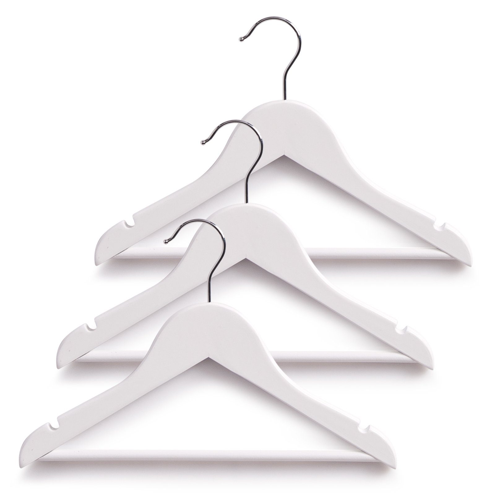 HTI-Living Kleiderbügel Kinder-Kleiderbügel Weiß, und 3-tlg), (Set, Rockkerben mit 3er-Set Hosensteg