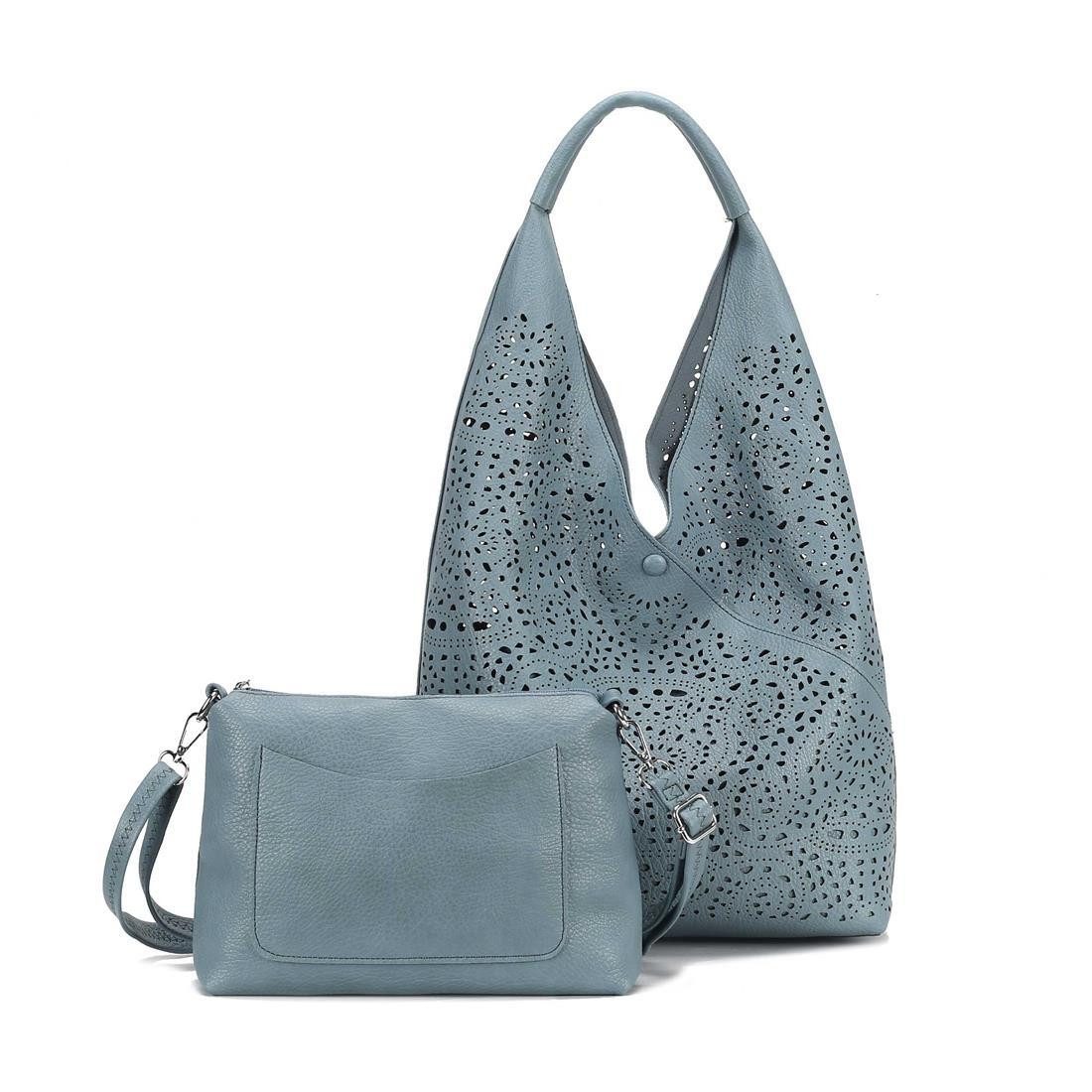 Schultertasche DAMEN XXL SHOPPER Set HOBO Cross Over Body Bag Umhängetasche Beutel