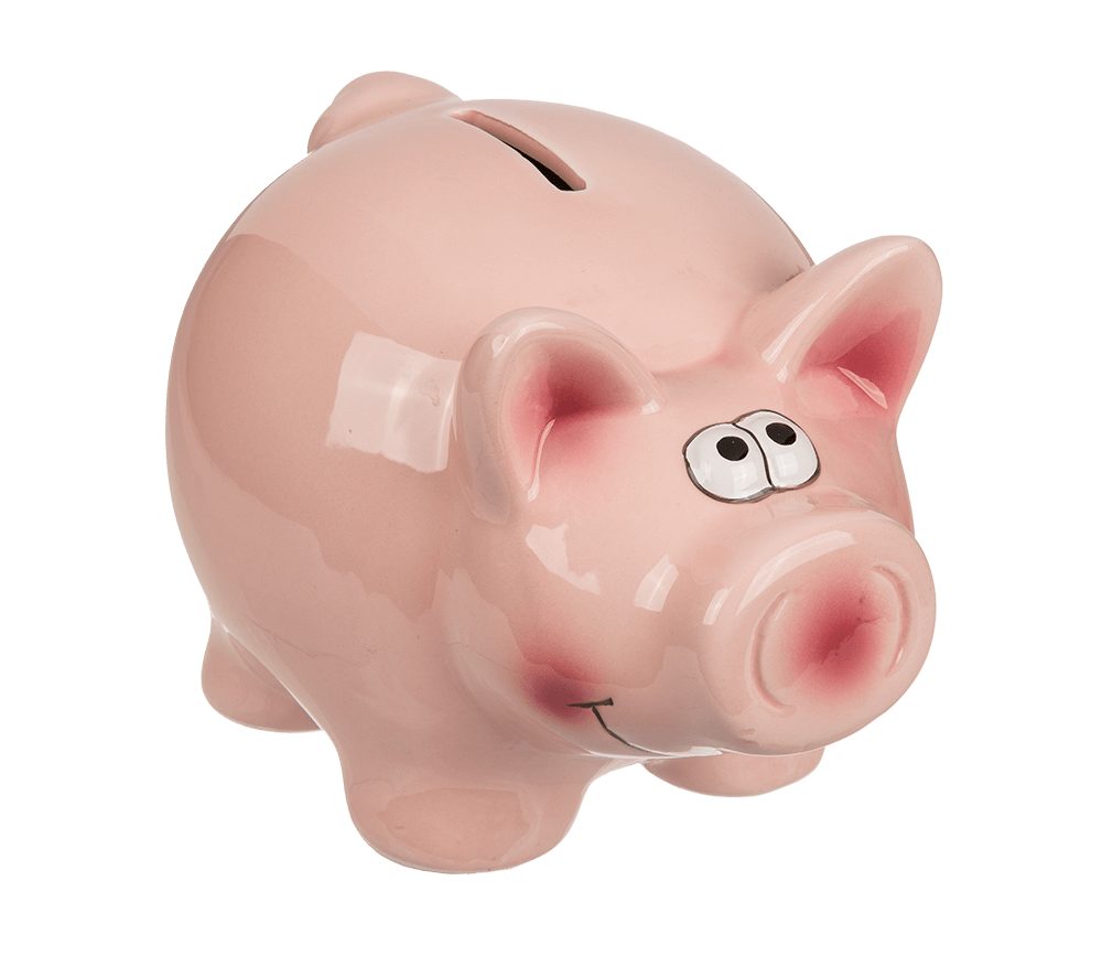 Out of the Blue Spardose Rosa Keramik Sparschwein mit Verschluss ca. 16 cm Sparschwein, (1-tlg), inkl. Schlüssel