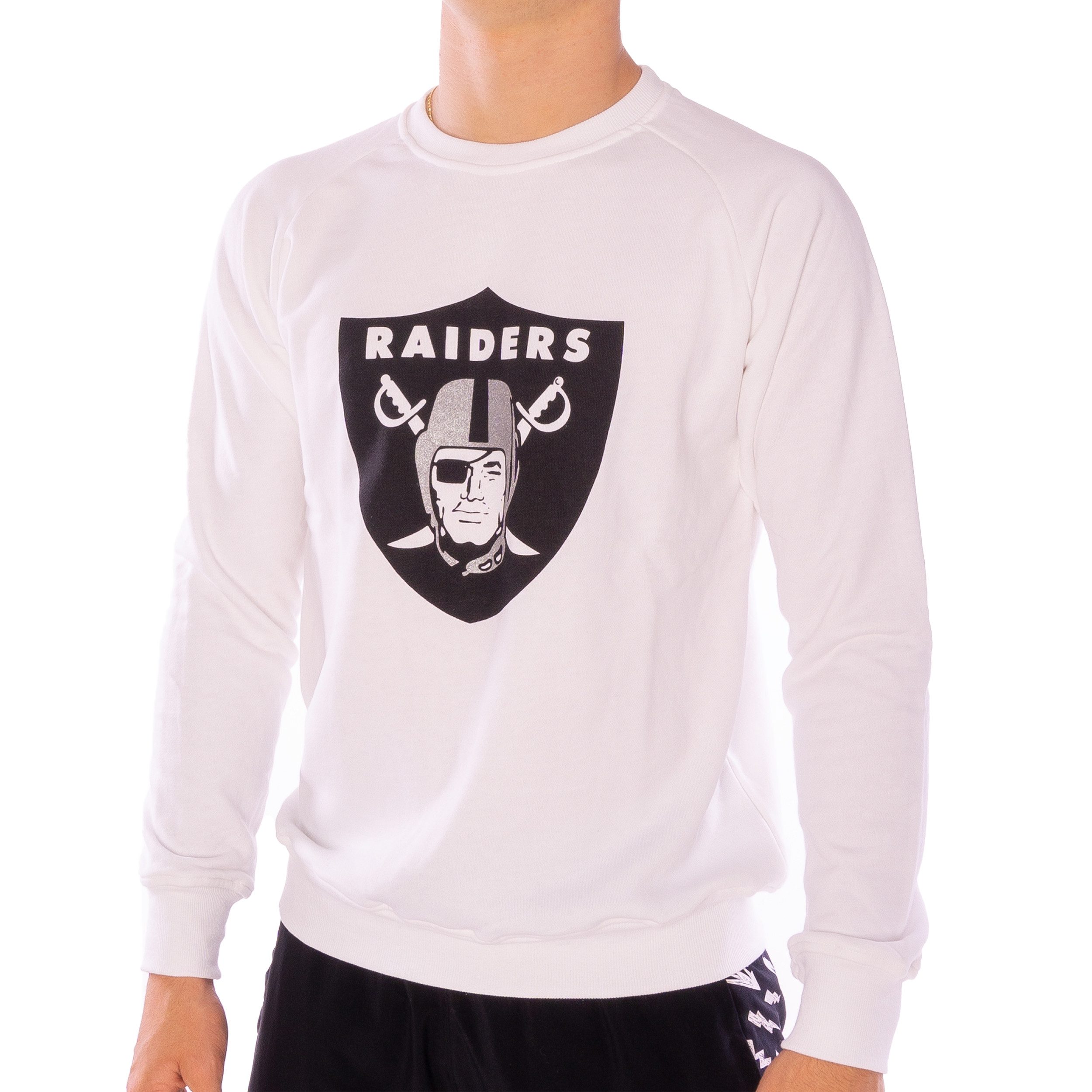 Fanatics Sweater Sweatpulli Fanatics NFL Las Vegas Raider, G M "Oakland Raiders" Logo-Print auf der Vorderseite