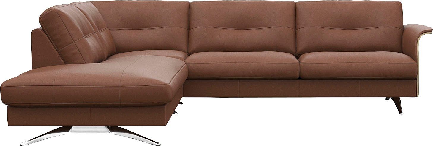 FLEXLUX Ecksofa Glow, super bequem durch hochwertigem Sitzaufbau mit Federkern, L-Form, Skandinavisches Design, In hochwertiger Verarbeitung