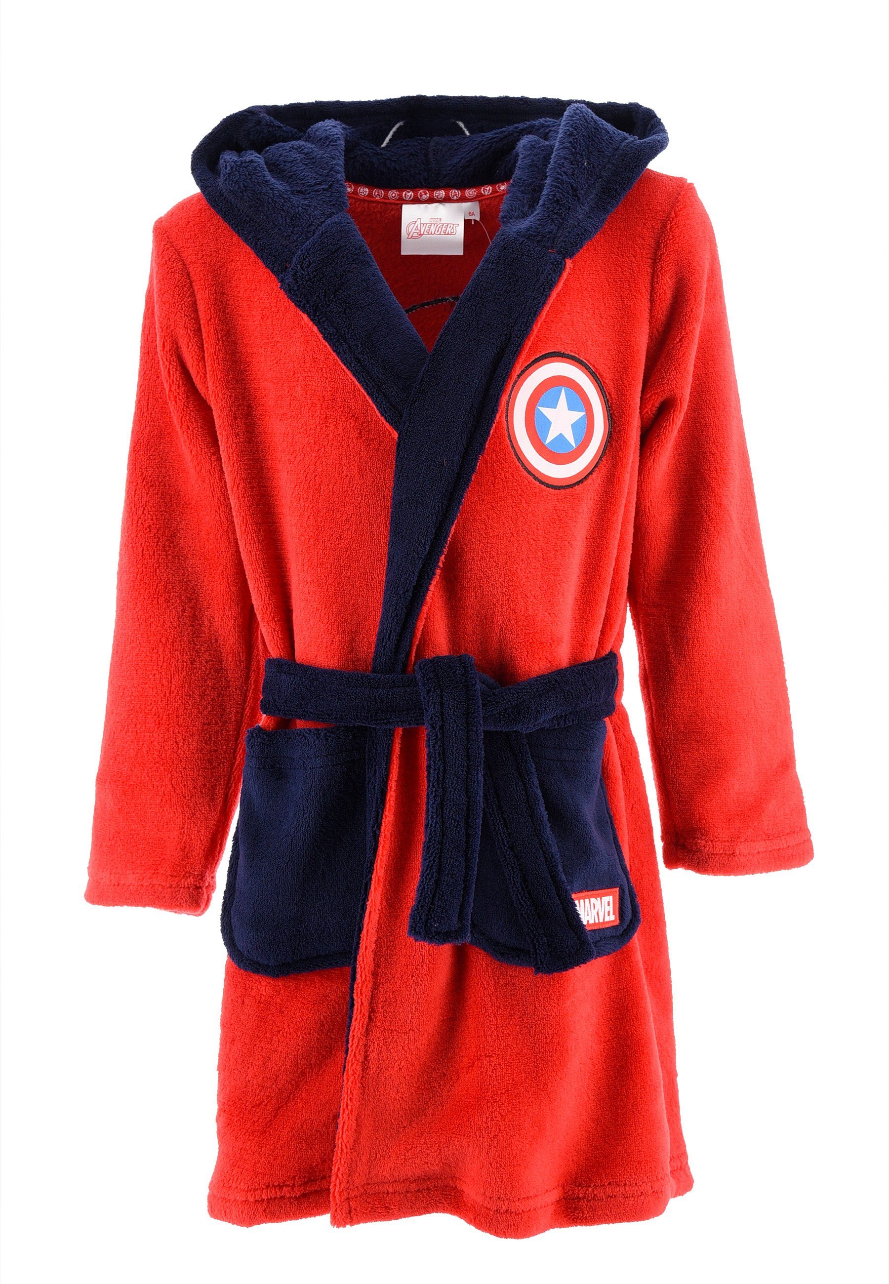 The AVENGERS Kinderbademantel Captain America Kinder Jungen Bademantel
