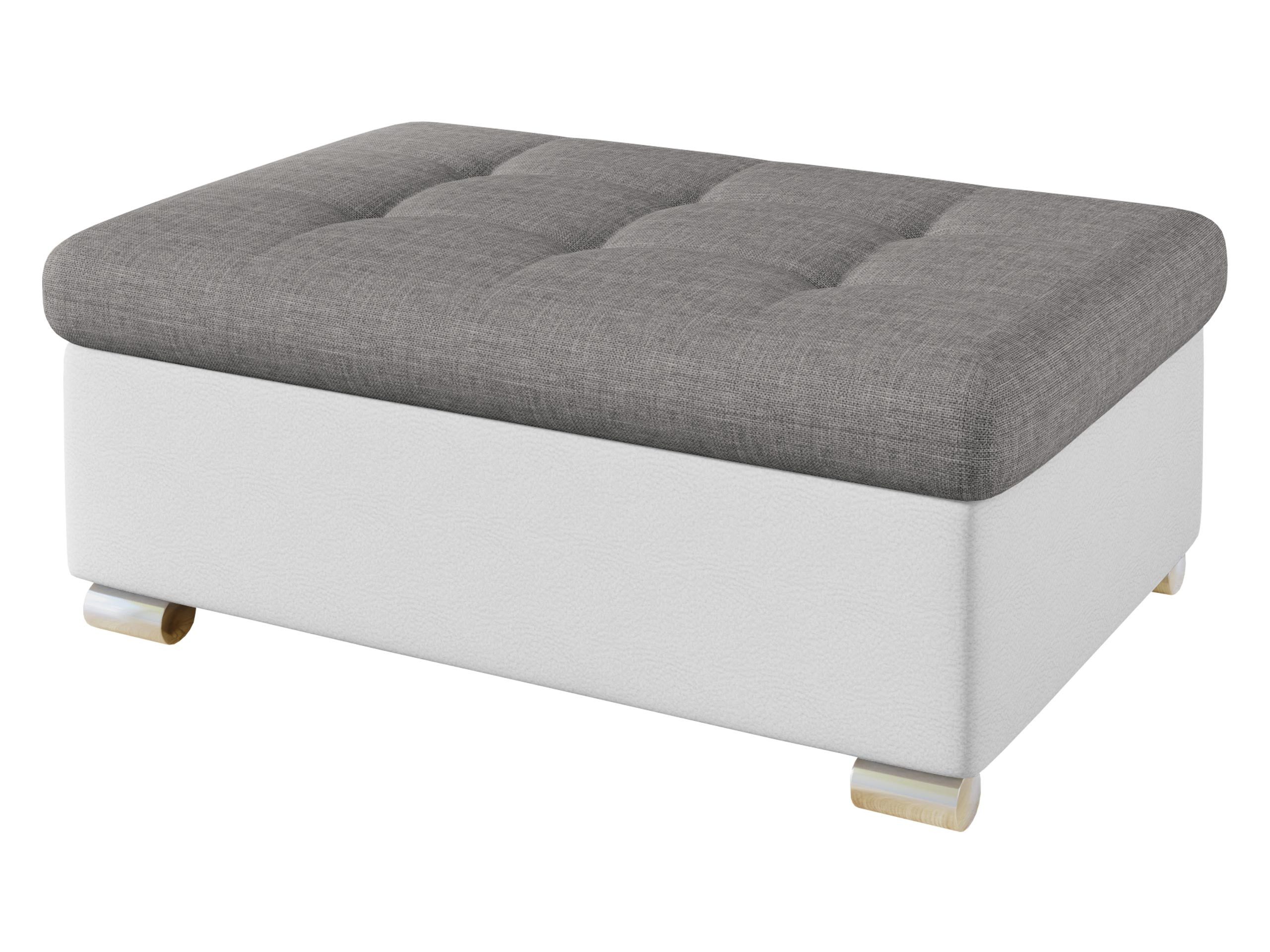 MIRJAN24 Polsterhocker Niko Groß, Silber Füße, 96x70x41 cm günstig online kaufen