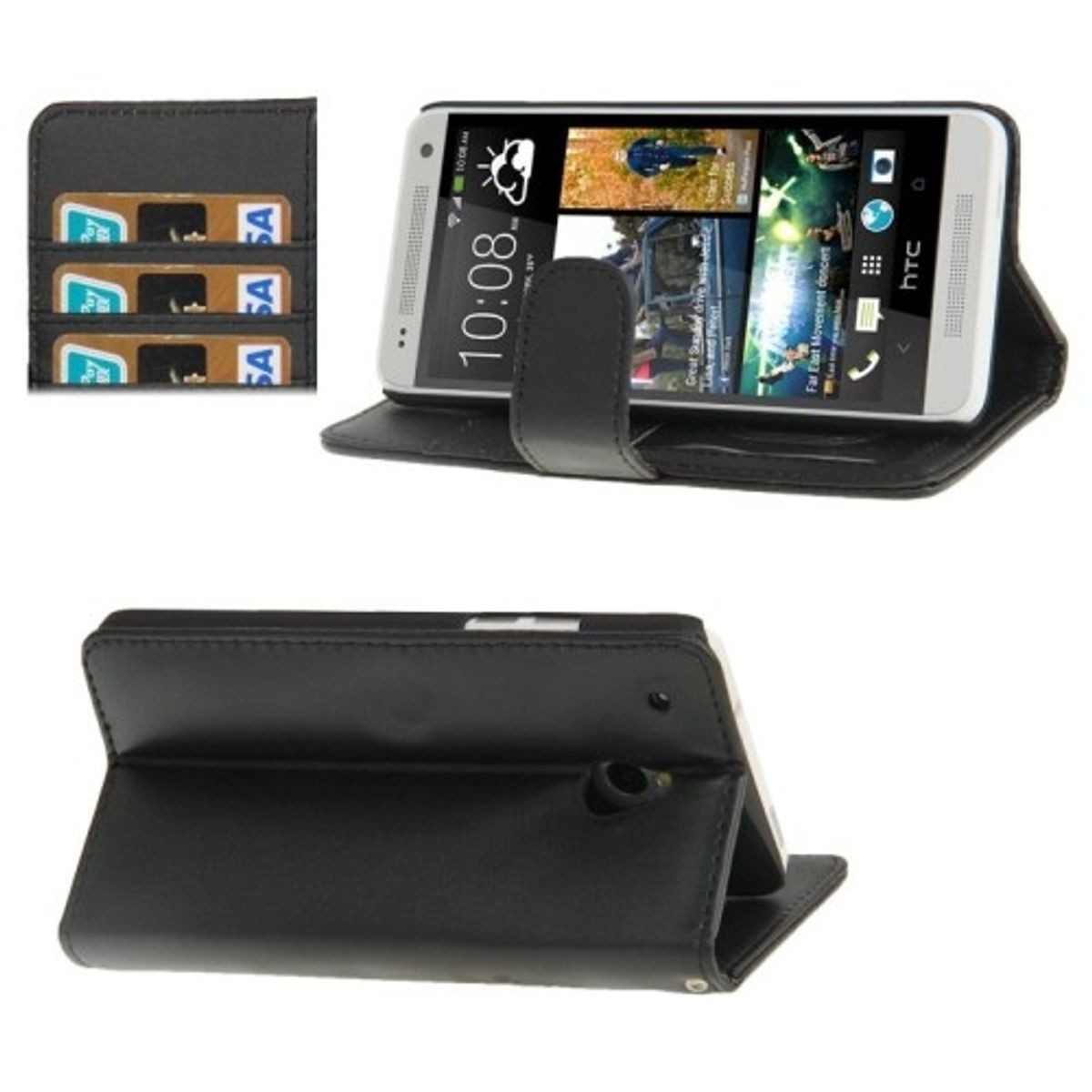 König Design Handyhülle HTC One Mini, HTC One Mini Handyhülle Backcover Schwarz