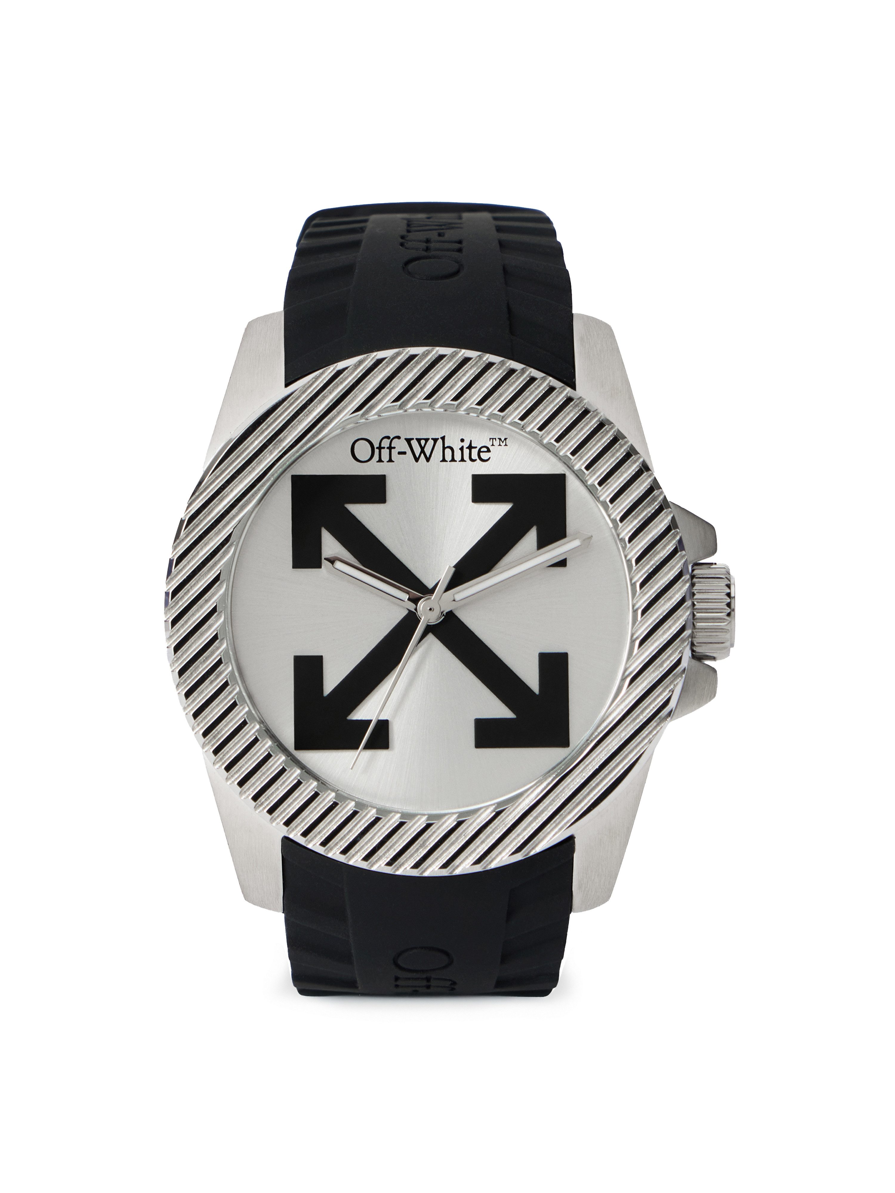 OFF-WHITE Quarzuhr NO SIR OW1G019P0015, Armbanduhr, Herrenuhr, Silikonarmband, analog