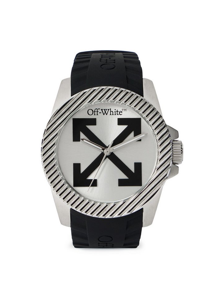OFF-WHITE Quarzuhr NO SIR OW1G019P0015, Armbanduhr, Herrenuhr, Silikonarmband, analog