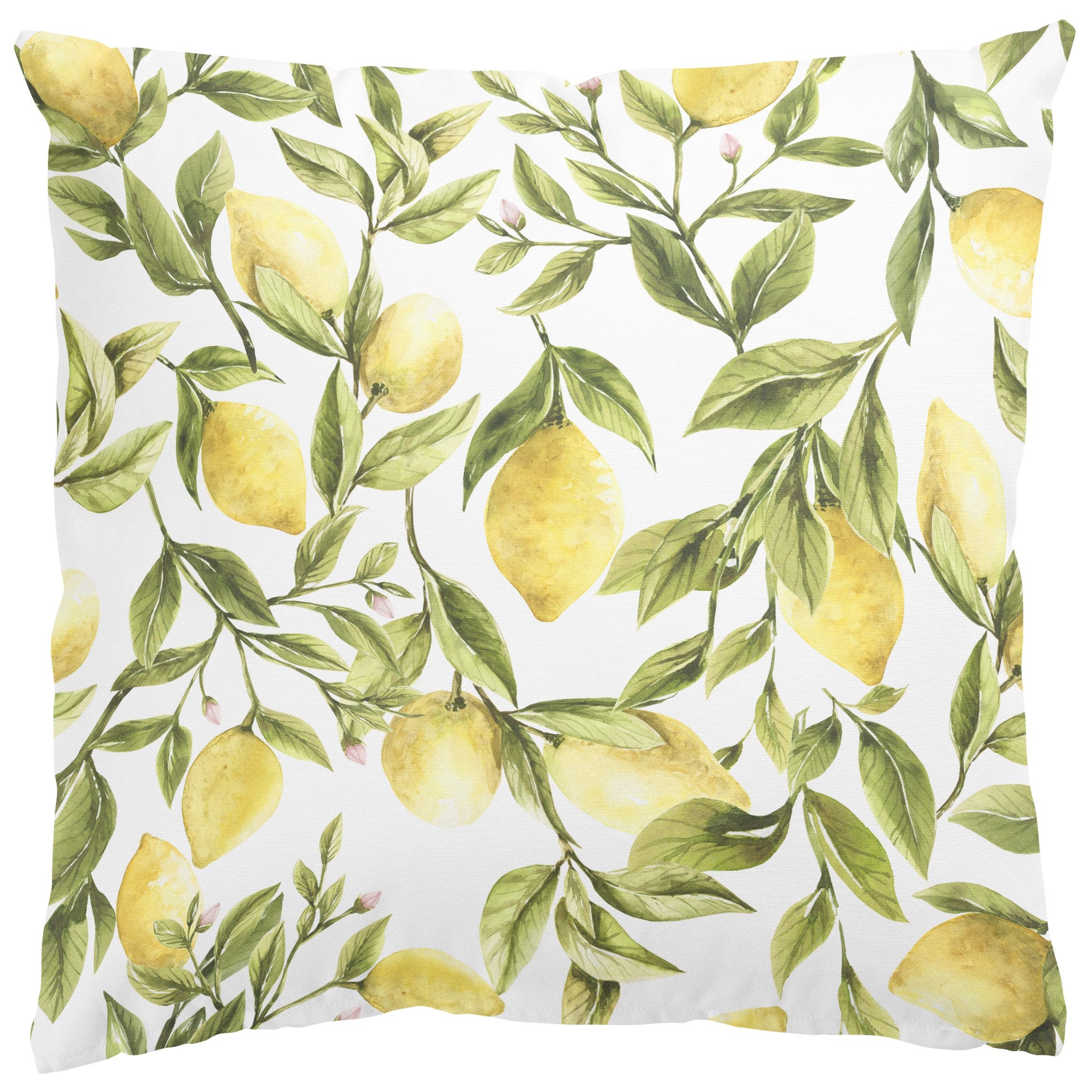 Bilderdepot24 Dekokissen drinnen Kissenhülle/ Sofakissen/ Zierkissen Kissenhülle gelb Kulinaris, Bezug Aquarell mit / ohne Füllung Zierkissen Outdoor Sofa Bett