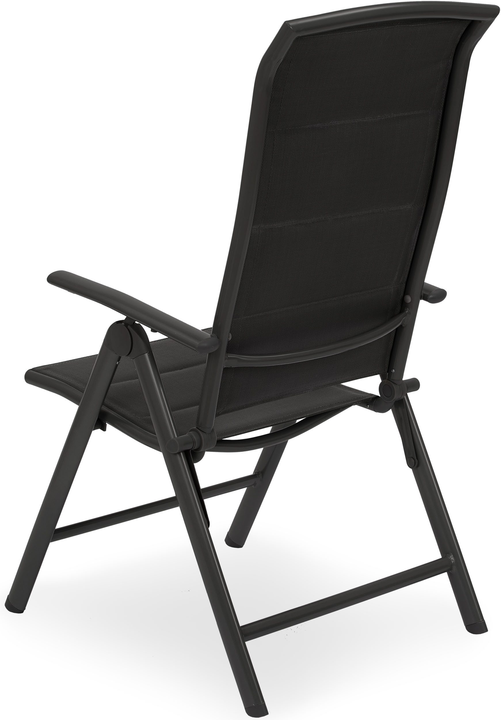 BRUBAKER Gartenstuhl Milano - Gepolsterter Klappstuhl aus Aluminium - Balkonstuhl (Outdoor Campingstuhl für Garten und Balkon - Wetterfest, 2 St), Hochlehner Campingstuhl mit 8-fach verstellbarer Rückenlehne