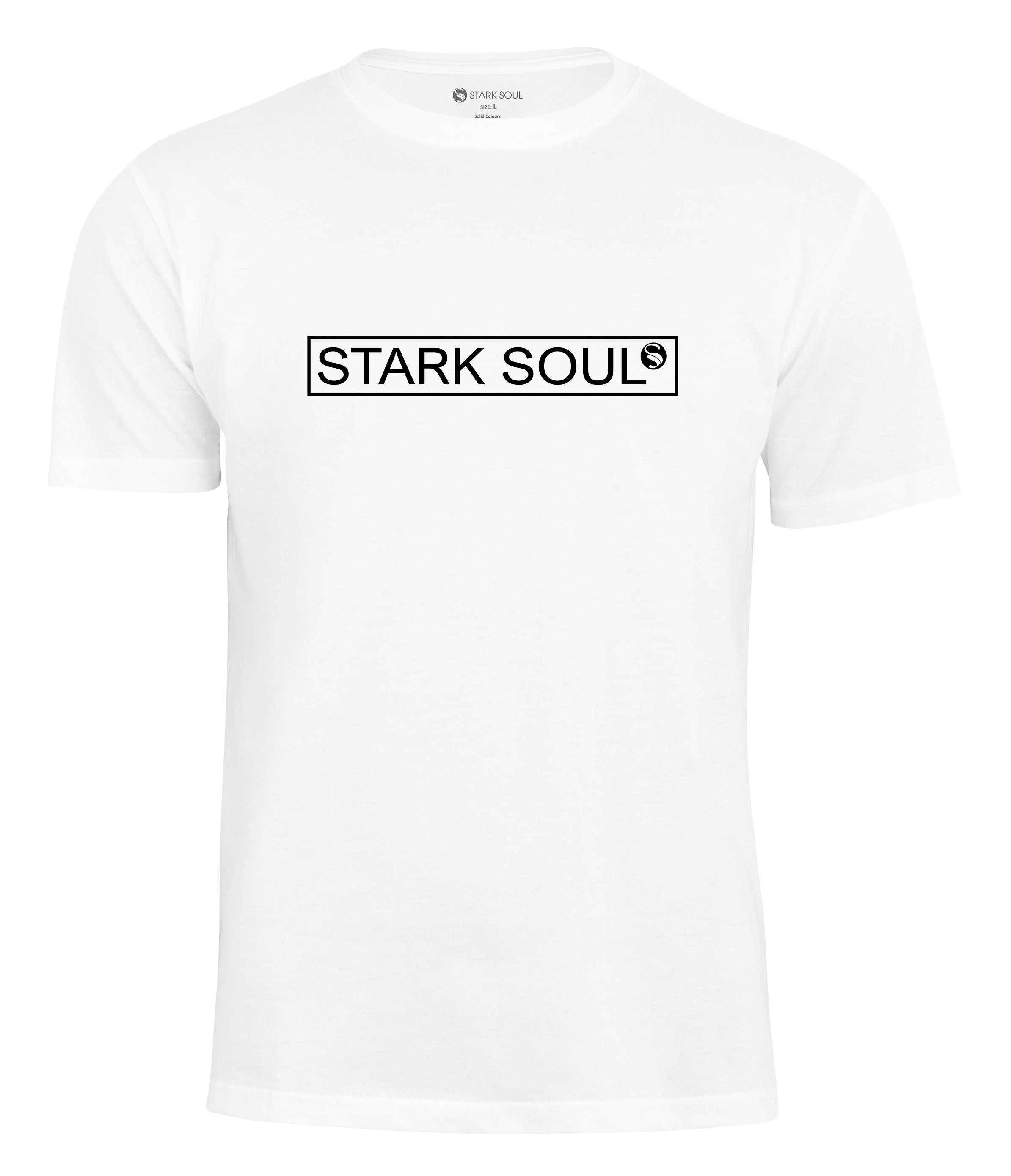 Stark Soul® T-Shirt Rundhals T-Shirt mit Logo Weiß