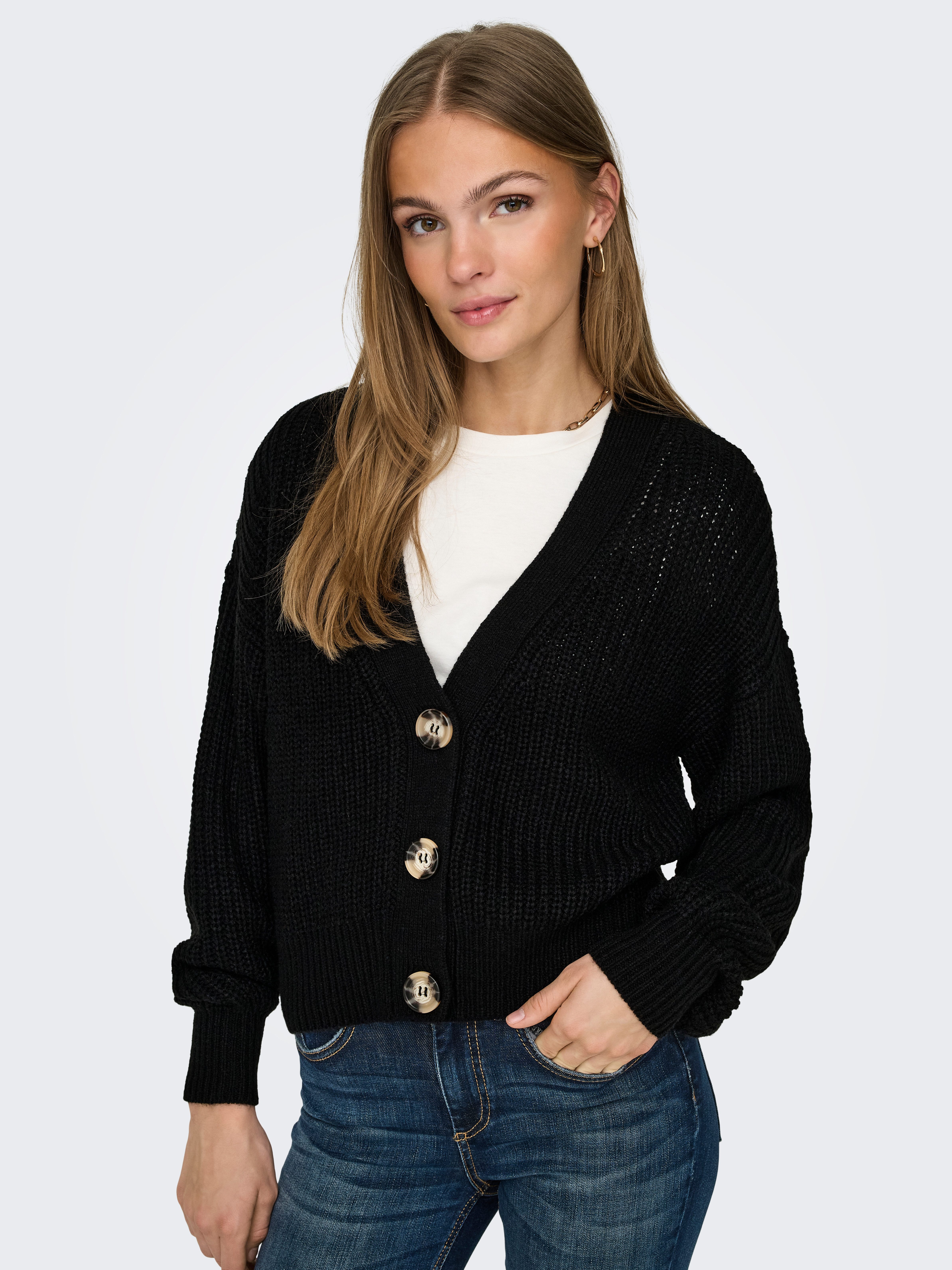 JDY Strickjacke JDYJUSTY L/S SHORT CARDIGAN günstig online kaufen