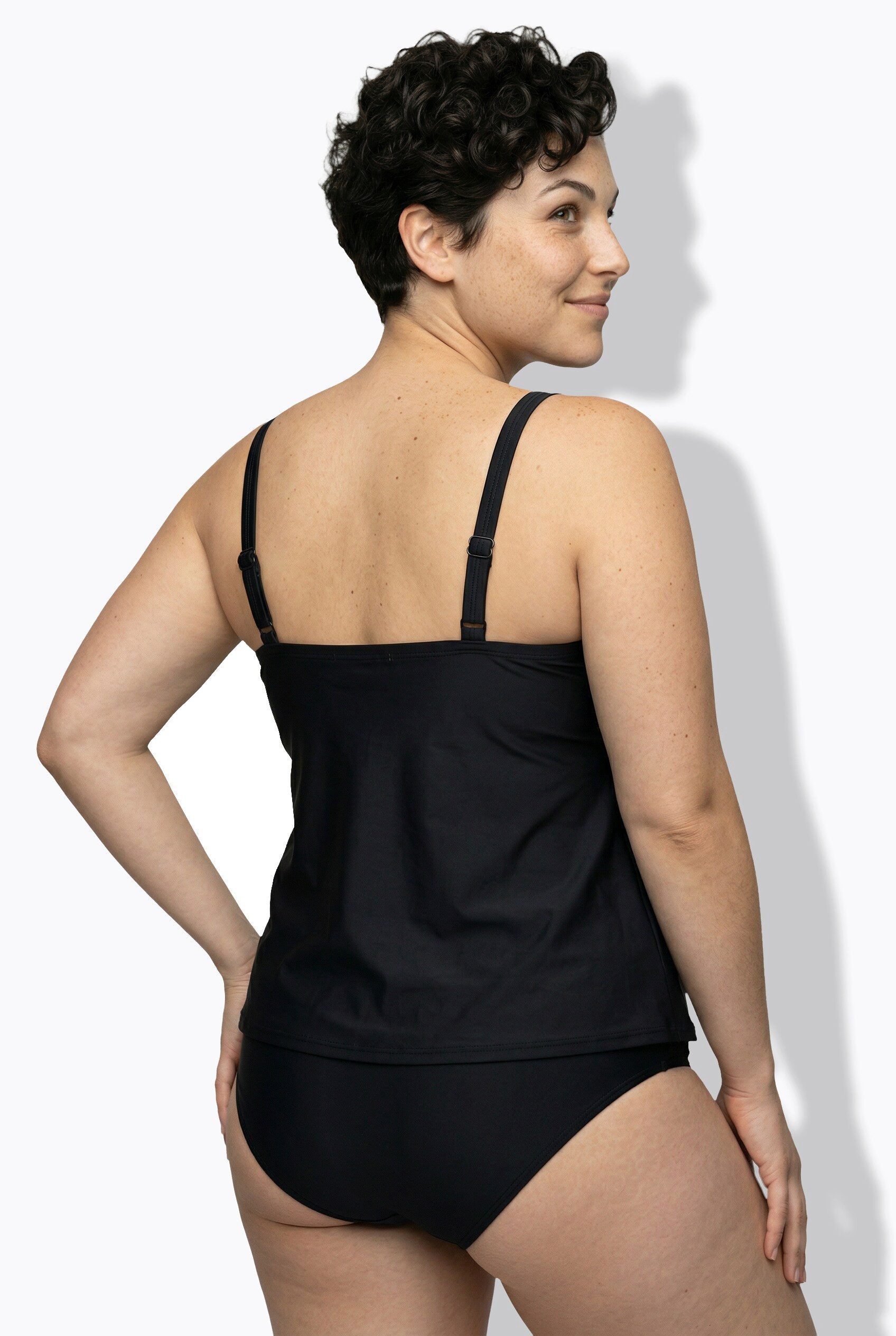 Ulla Popken Soft-BH Tankini Raffung Zierborte Softcups