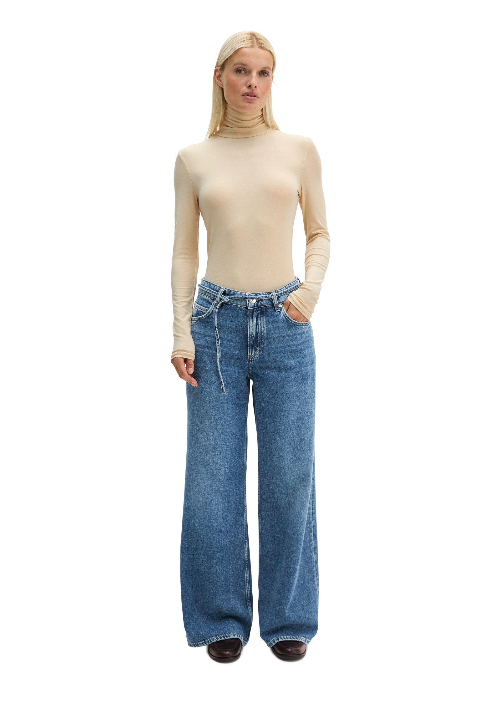 Marc O'Polo Weite Jeans aus Rigid Denim ohne Elasthan – Bild 5 von 5
