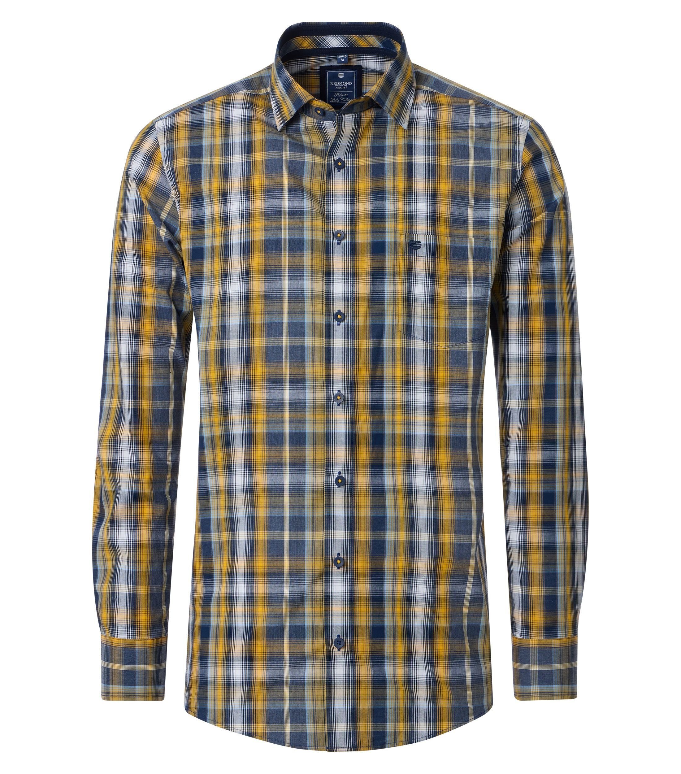 Redmond Langarmhemd kariert Comfort Fit