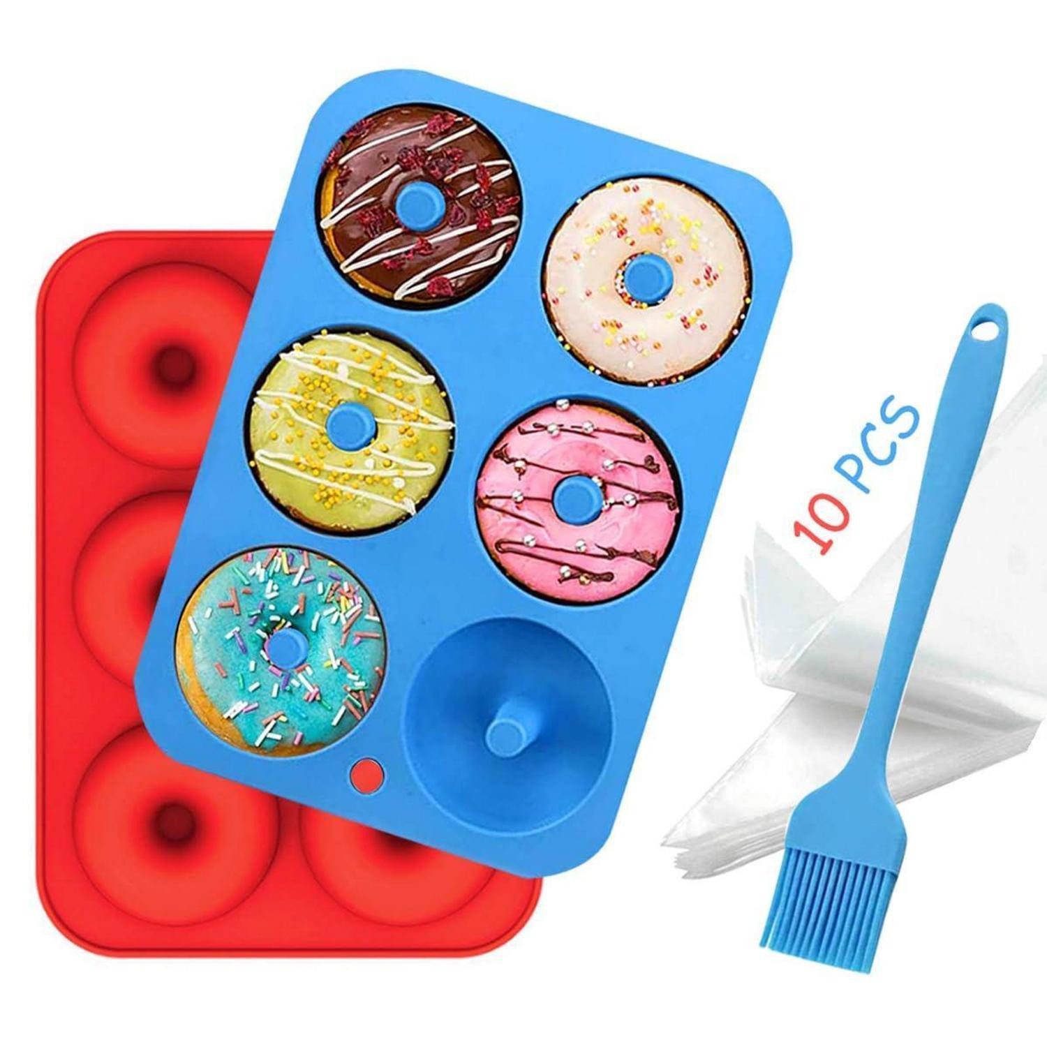 LuxusKollektion Donutform Silikon Donut Backform Set 2er Pack, (1-tlg)