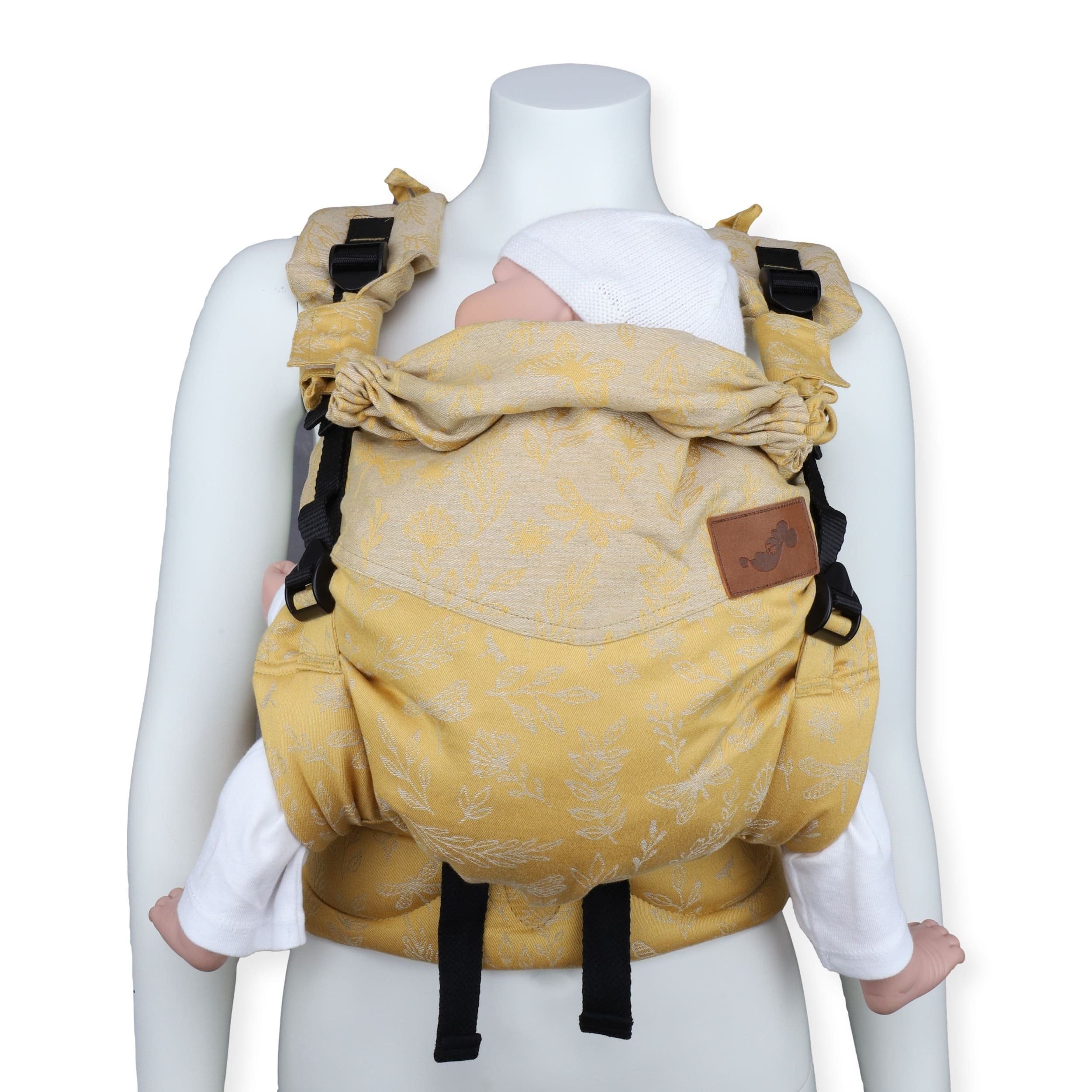 Babytrage Comfort Botanical Golden Leinen