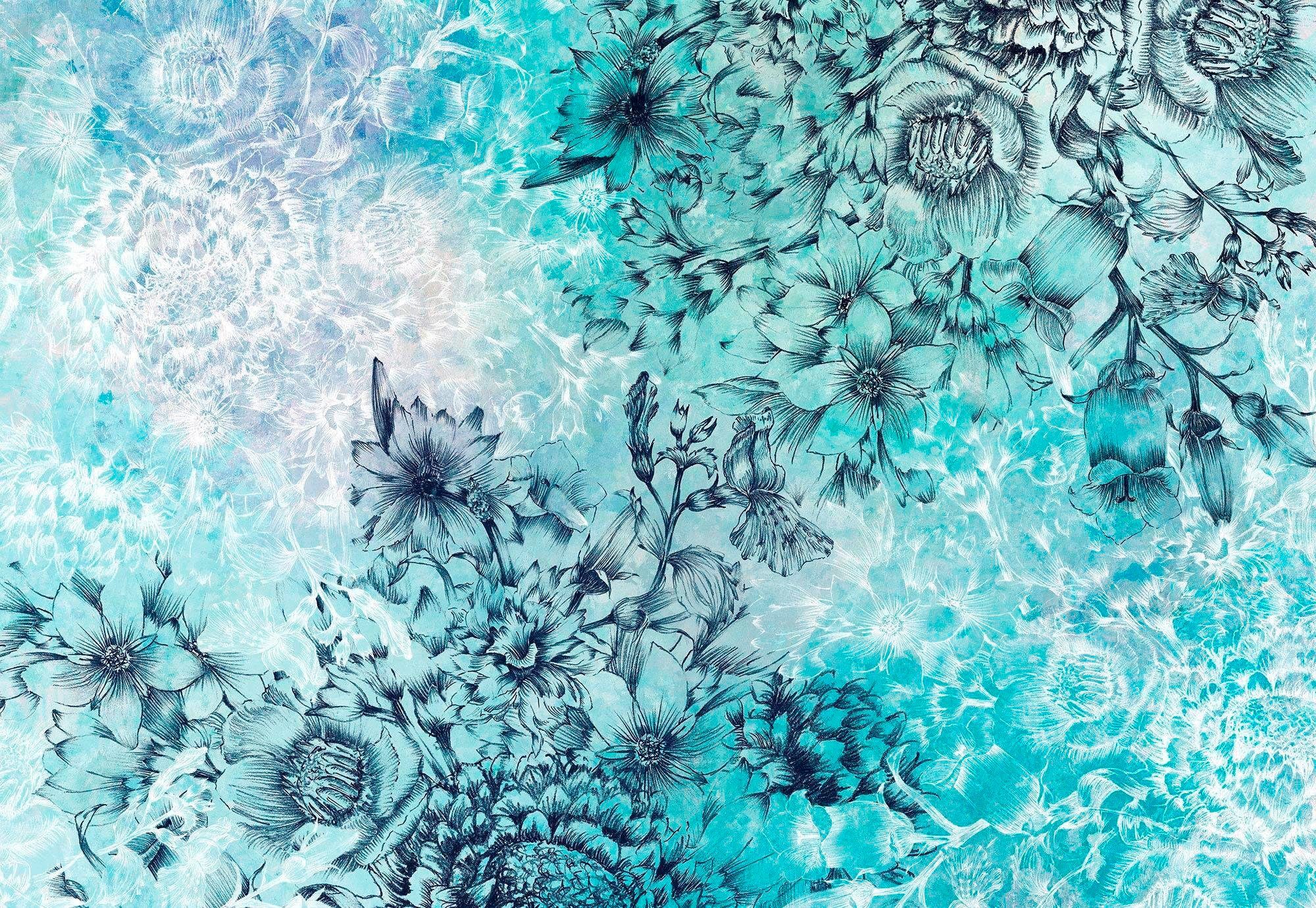 Vliestapete Vlies - Windflowers - Größe 368 x 248 cm