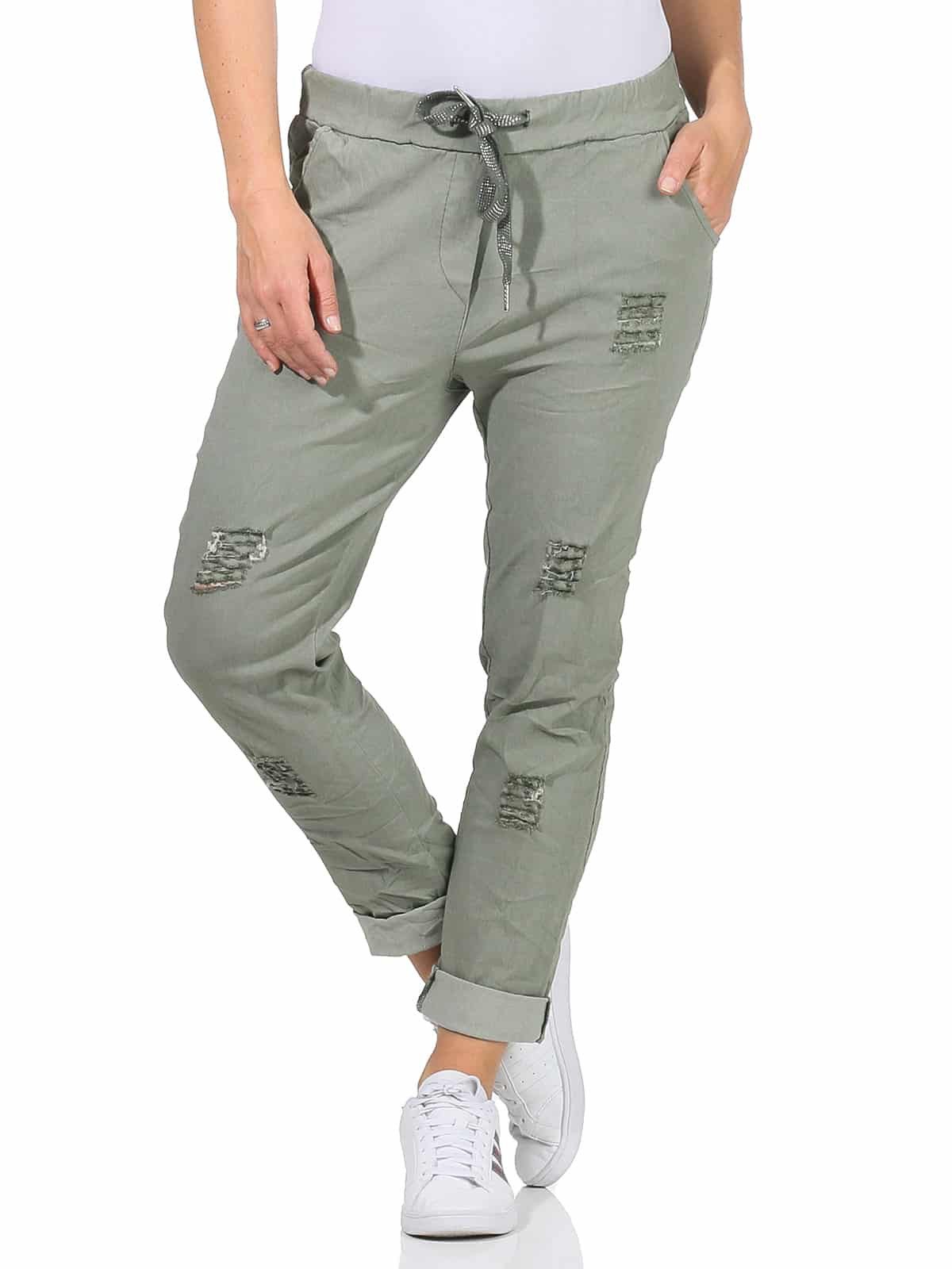 OriginalYou Chinohose 8329 Sommerliche Damenhose mit Kordelzug Chino Hose i günstig online kaufen