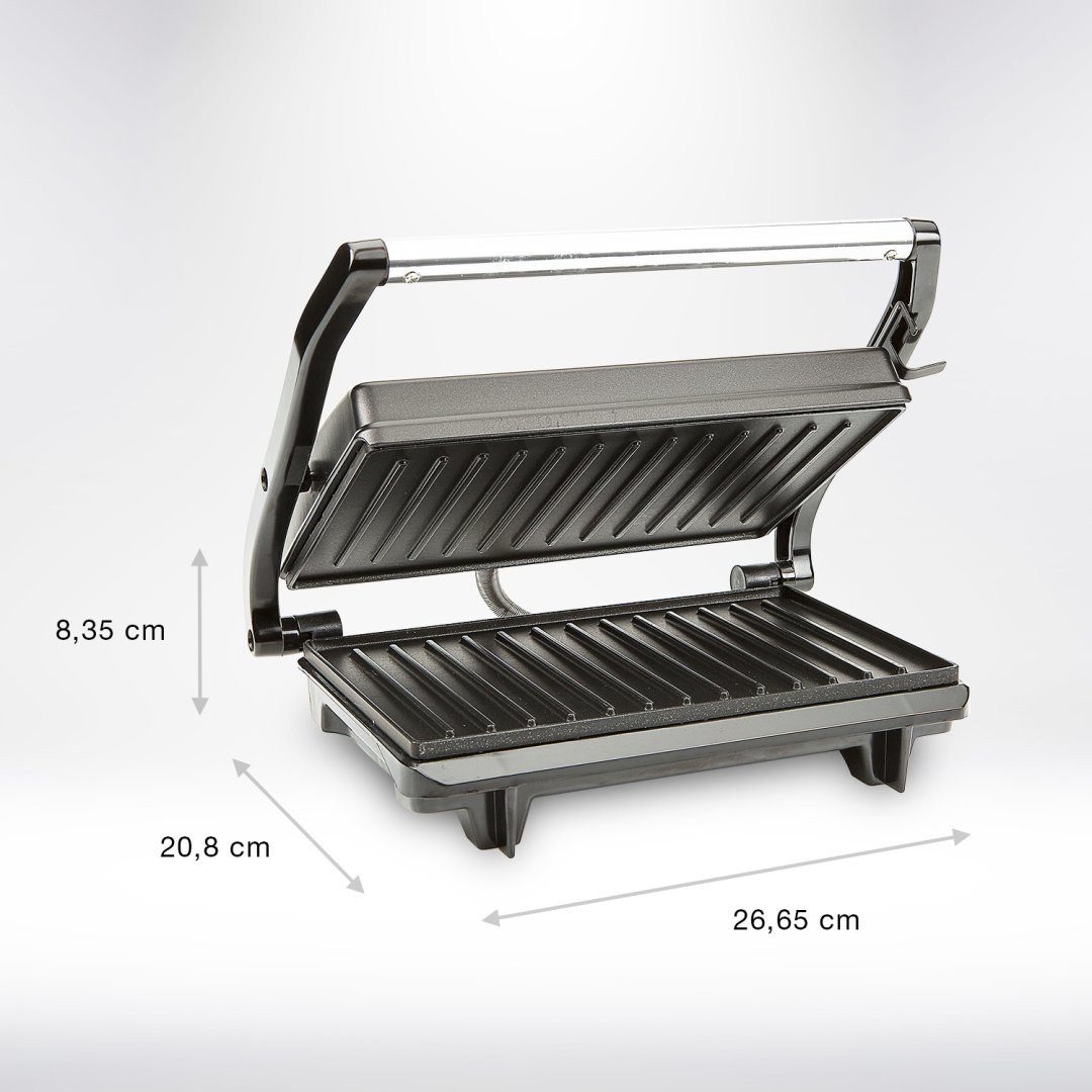 Tristar Kontaktgrill Tristar GR-2650 Kontaktgrill – Antihaftbeschichtung – Beweglicher Deck, 700 W, Grillplatten - 22.5 x 14 cm