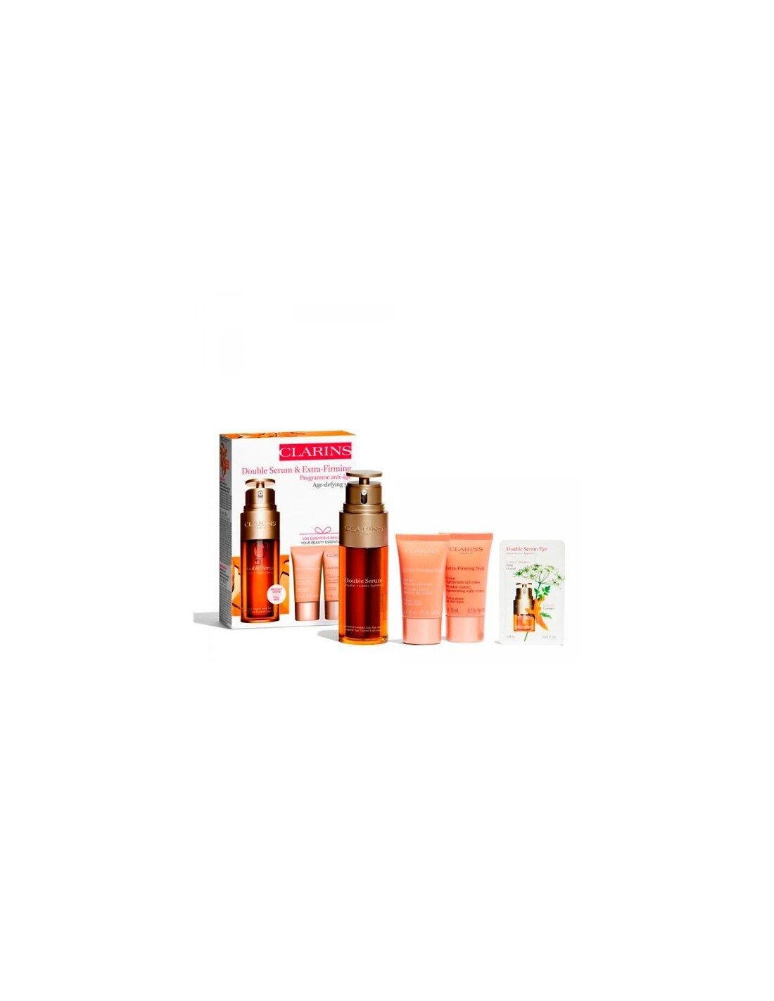Clarins Gesichtspflege-Set DOUBLE SERUM LOT 4 Stück