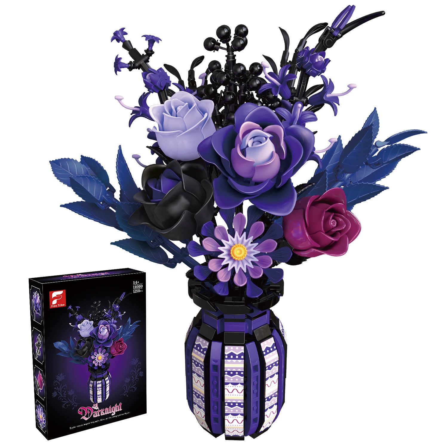 Esun Flowers Bouquet Building Set, Rosenstrauß-Bausatz, Rosen bouquet Set Spielbausteine, (Set, 1218 St., Komplettset), Muttertag Geburtstag Valentinstag 1218 St.