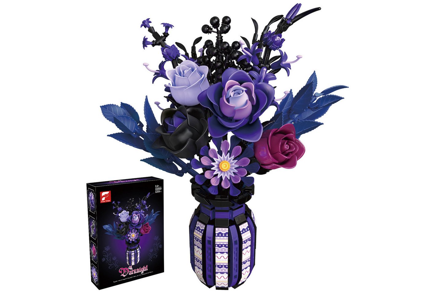 Esun Flowers Bouquet Building Set, Rosenstrauß-Bausatz, Rosen bouquet Set Spielbausteine, (Set, 1218 St., Komplettset), Muttertag Geburtstag Valentinstag 1218 St.