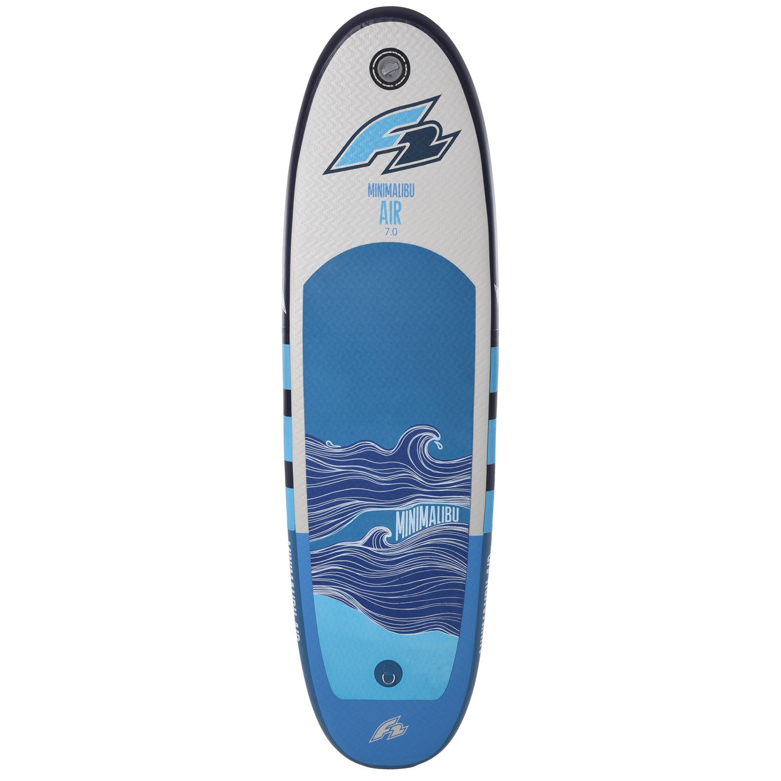 F2 Wellenreiter F2 Inflatable Surf Board Mini Malibu Air 7 Blau 2024/25, Surfbrett