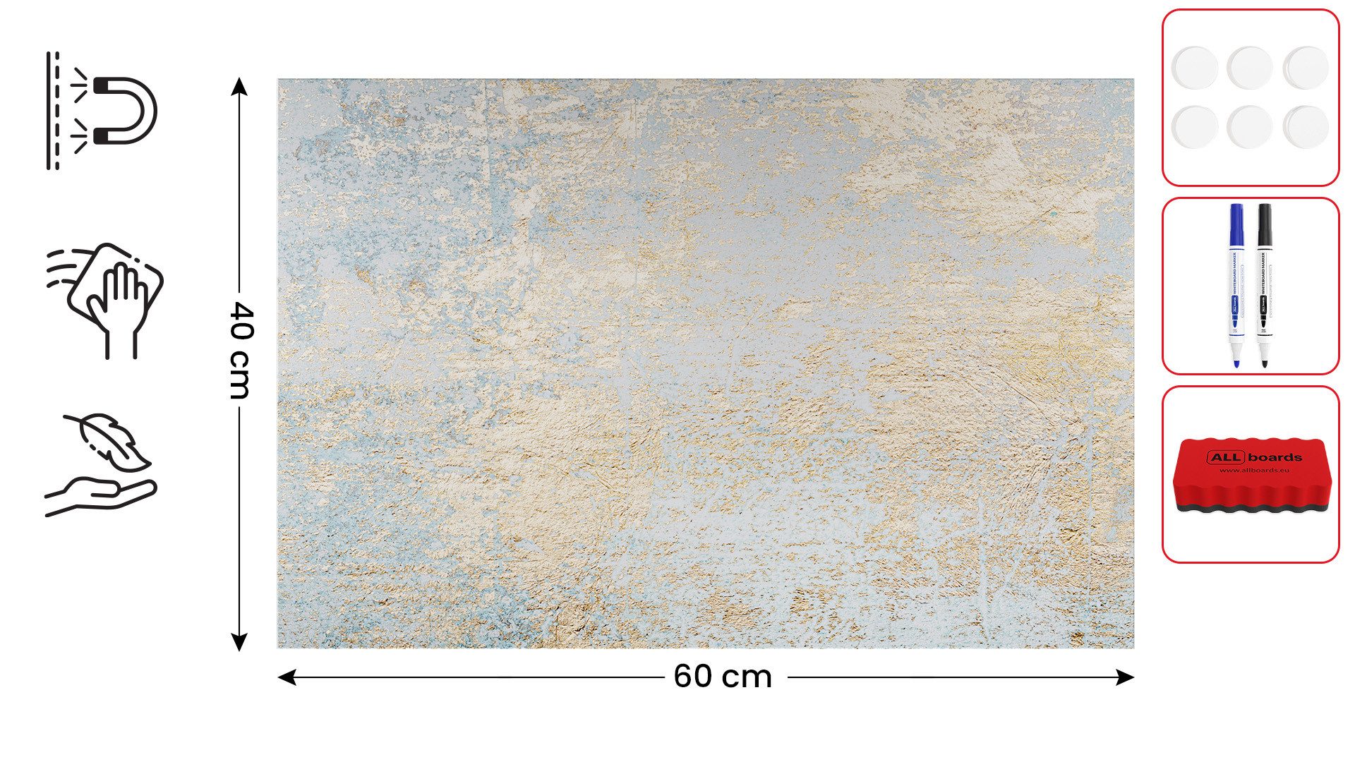 ALLboards Tafel Metallische Magnettafel, MetalBoard, GOLDENER günstig online kaufen