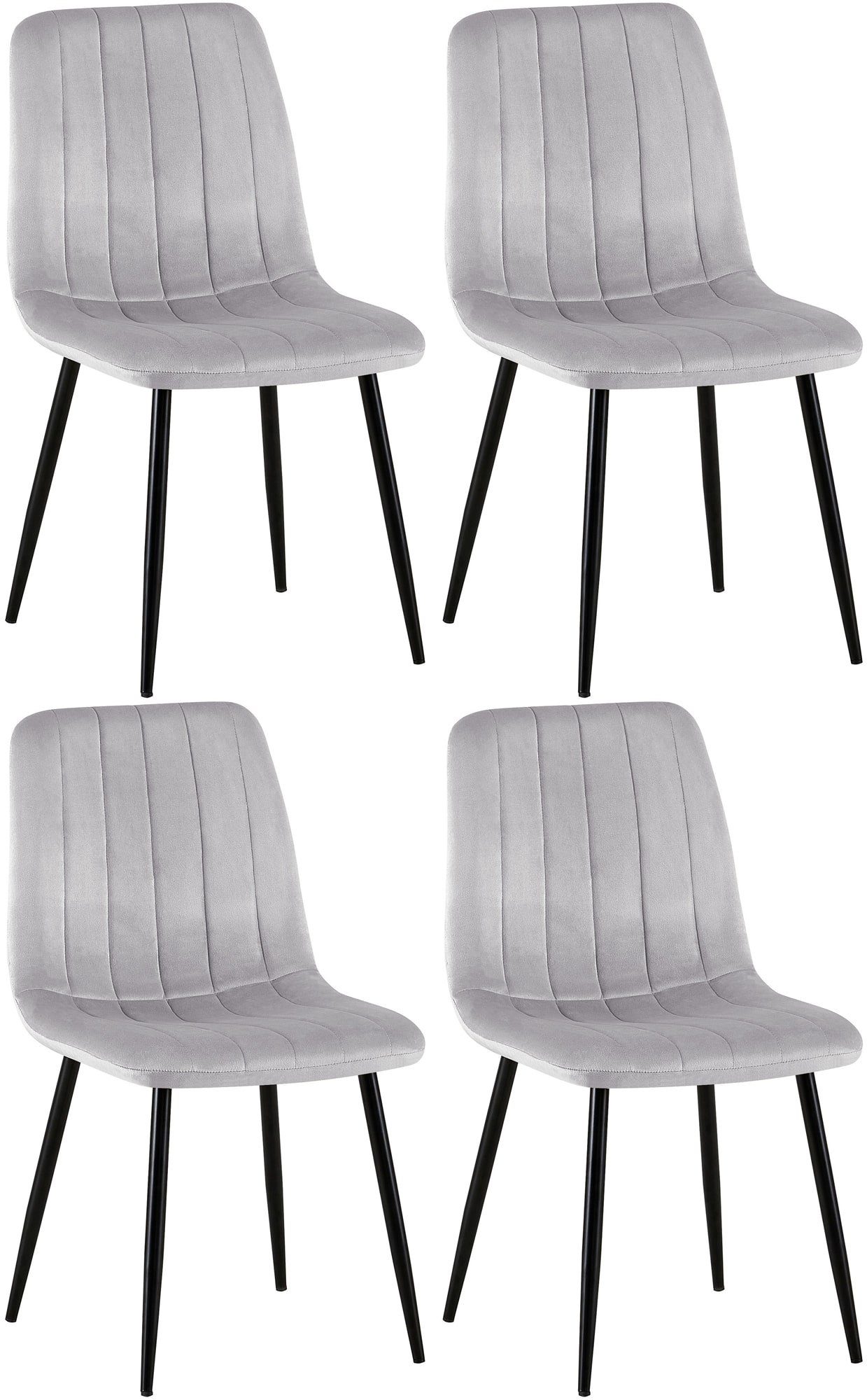 CLP Esszimmerstuhl Dijon (4er Set, 4 St), gepolstert, mit Ziernähten günstig online kaufen