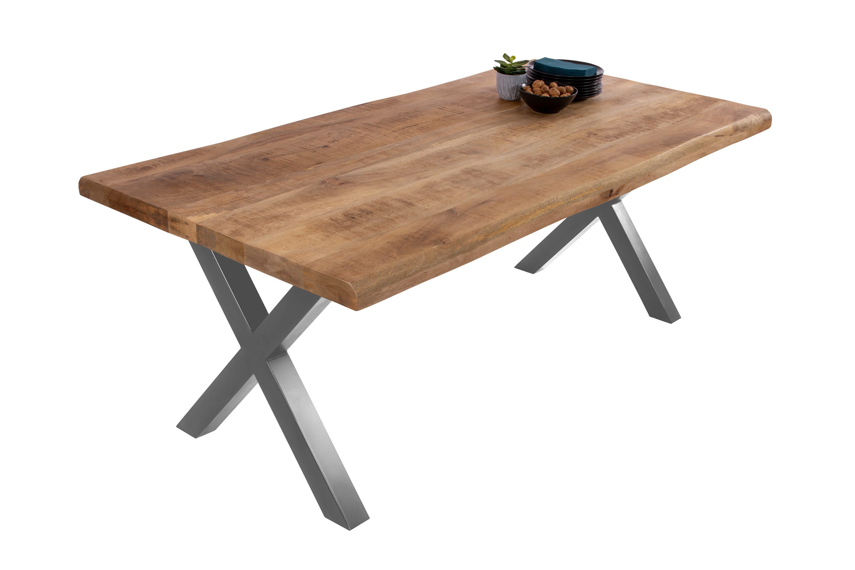 Loreno® Baumkantentisch Cali, massives Mangoholz, Baumkante, günstig online kaufen
