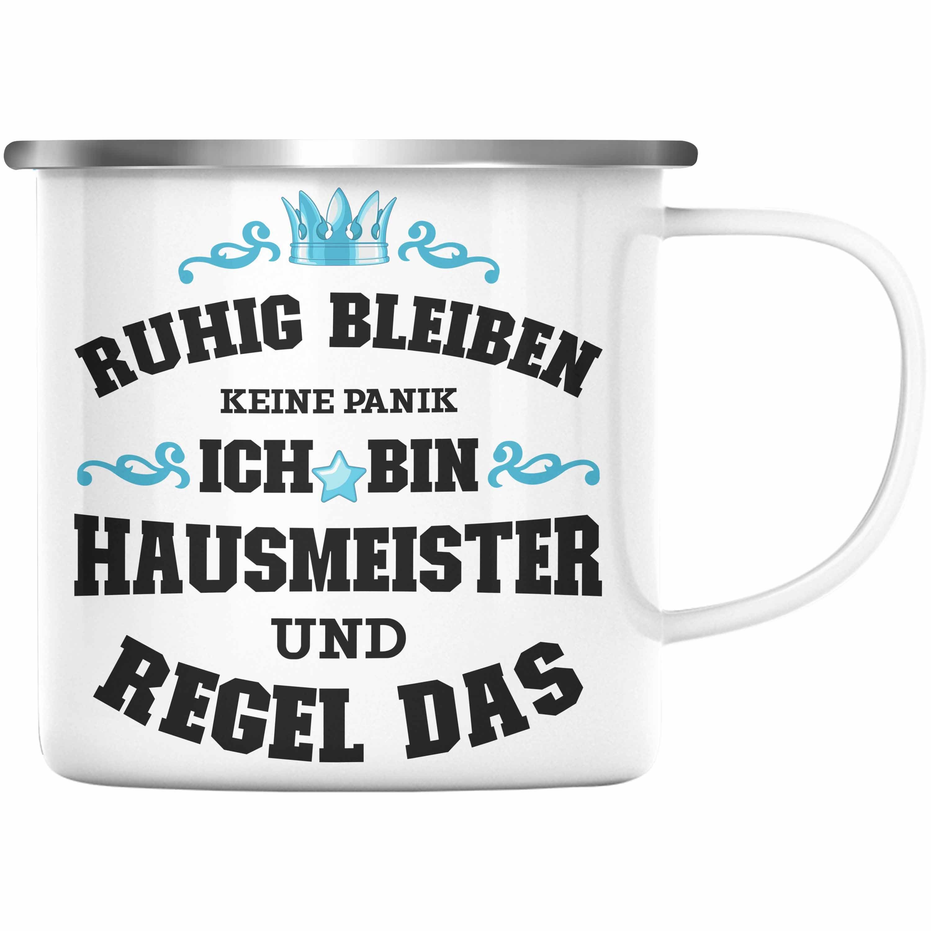 Trendation Thermotasse Trendation - Hausmeister Emaille Tasse Lustiges Geschenke Lustig Spruc