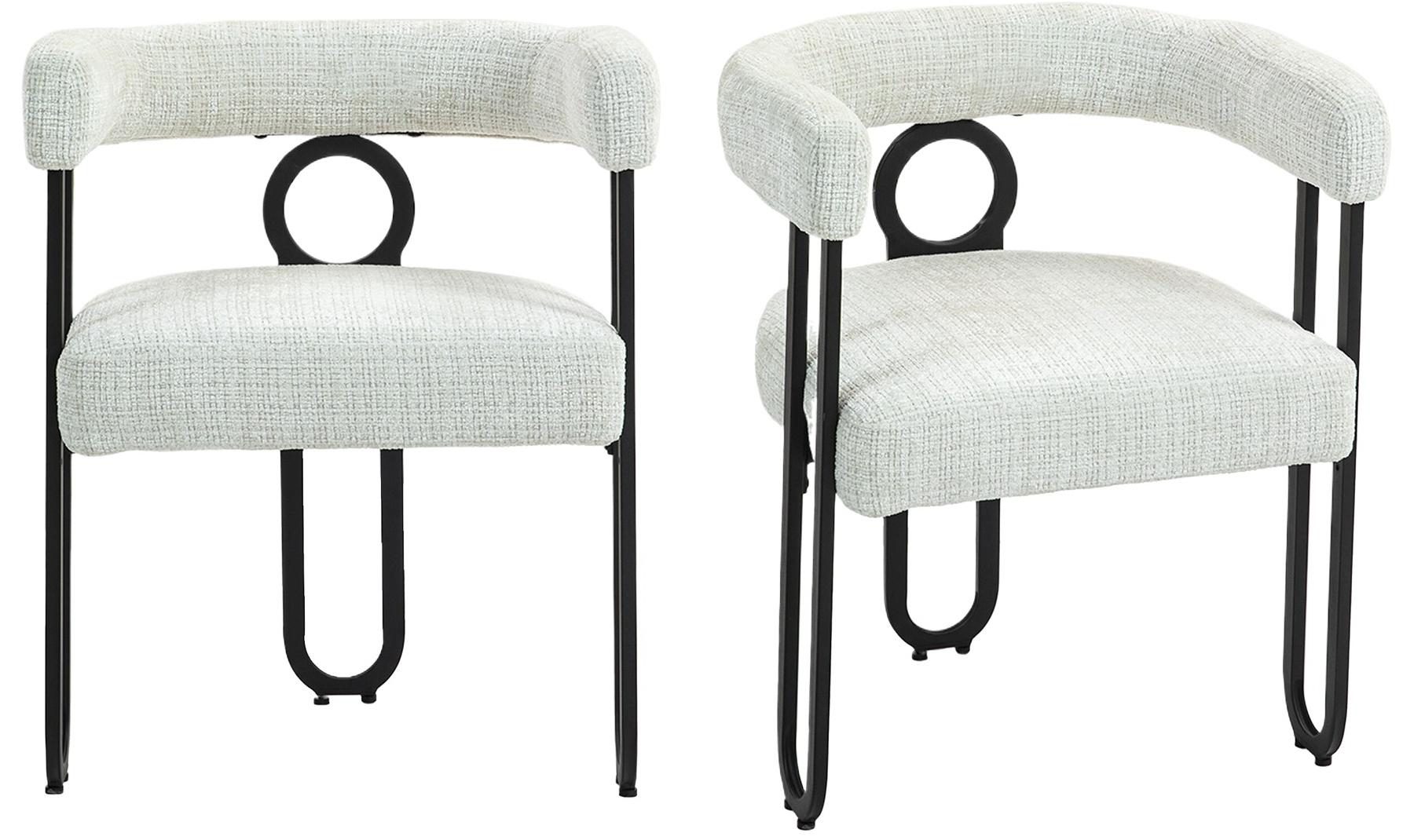 LVHOM Gartenstuhl Retro-Ring Metall 2-/4-/6er-Set, Chenille/PU günstig online kaufen