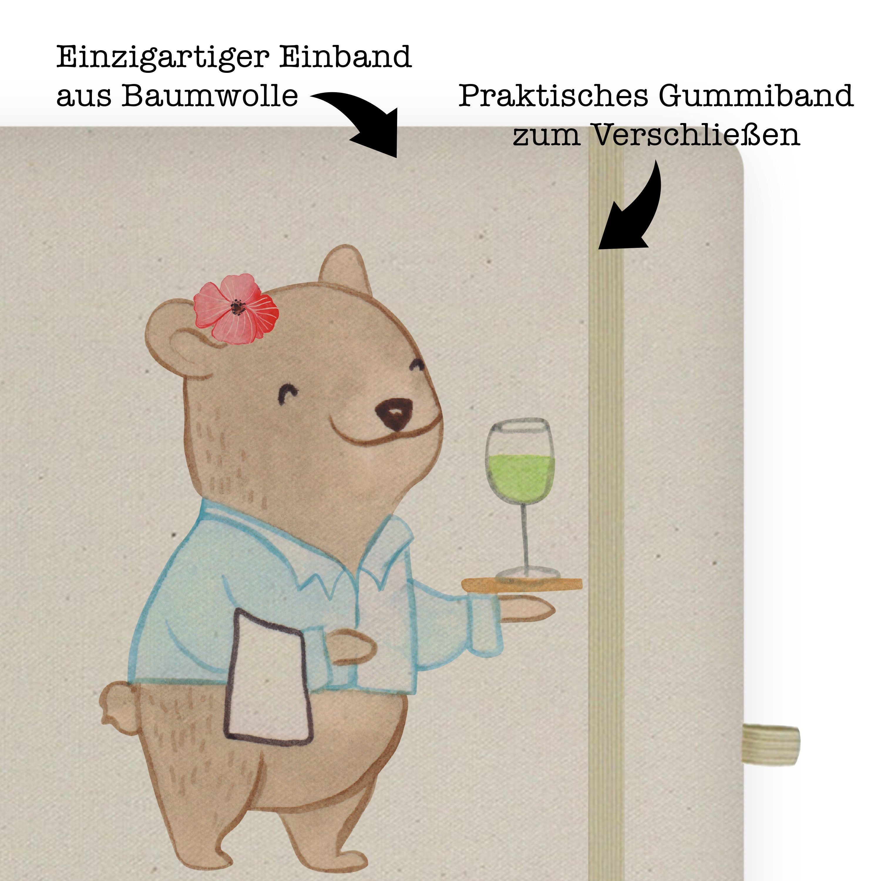 & Panda Restaurantfachfrau Herz Mr. Tagebuc Kladde, Mrs. Notizbuch Transparent Geschenk, - Mr. Mrs. mit & - Panda