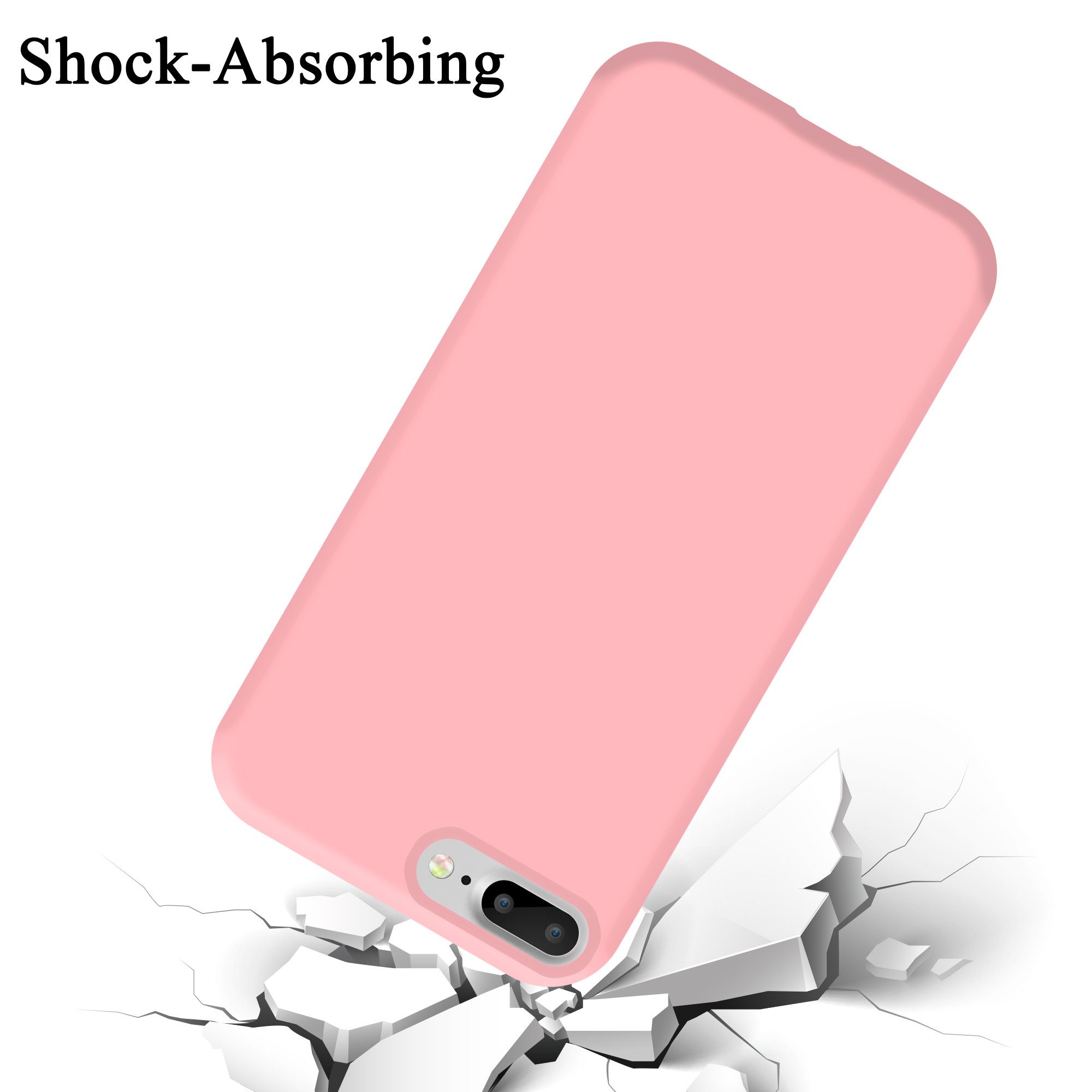 Cadorabo Handyhülle für iPhone 7 PLUS / 7S PLUS / 8 PLUS Hülle Apple iPhone 7 PLUS / 7S PLUS / 8 PLUS, Flexible Hülle TPU Silikon Schutzhülle Back Cover Case