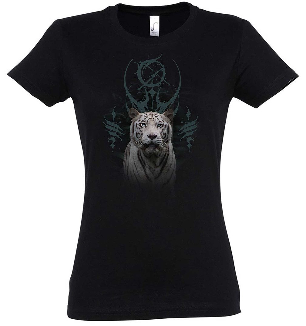 Urban Backwoods Print-Shirt White Tiger Damen T-Shirt Weisser Tiger Tier An günstig online kaufen