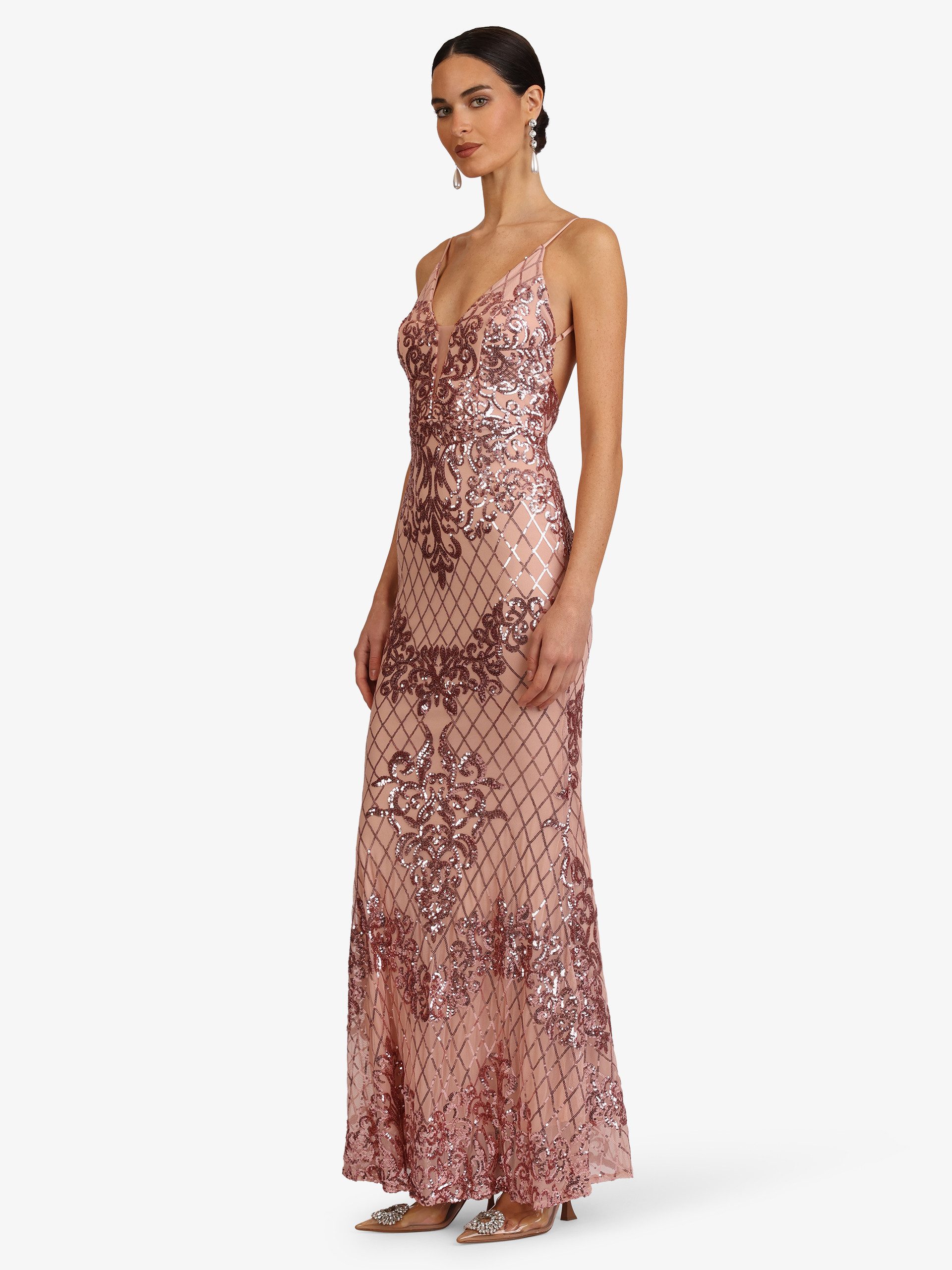 Kraimod Abendkleid mit tiefem Ausschnitt